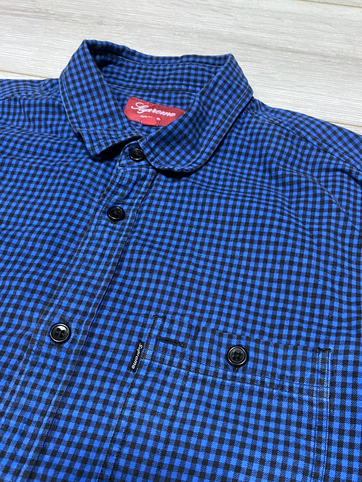 Supreme Supreme flannel buttons check shirt pockets Size US L / EU 52-54 / 3 - 1 Thumbnail