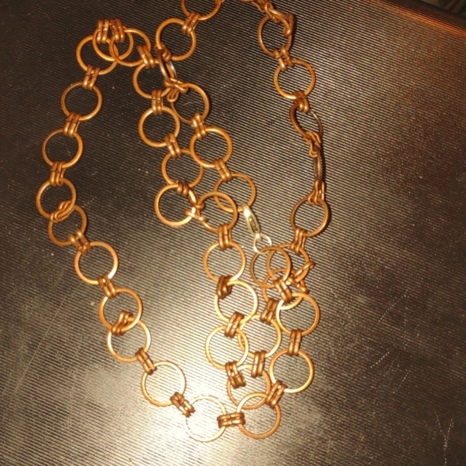 Vintage Antique old-timey copper chain in the circular pattern Size ONE SIZE - 1 Preview