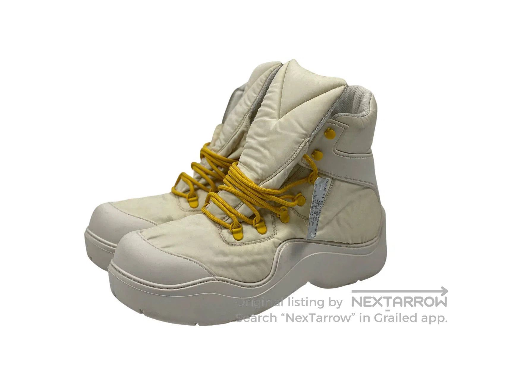 Bottega Veneta Bottega Veneta Mountaineering Boots White and Yellow Color Size US 11 / EU 44 - 1 Thumbnail