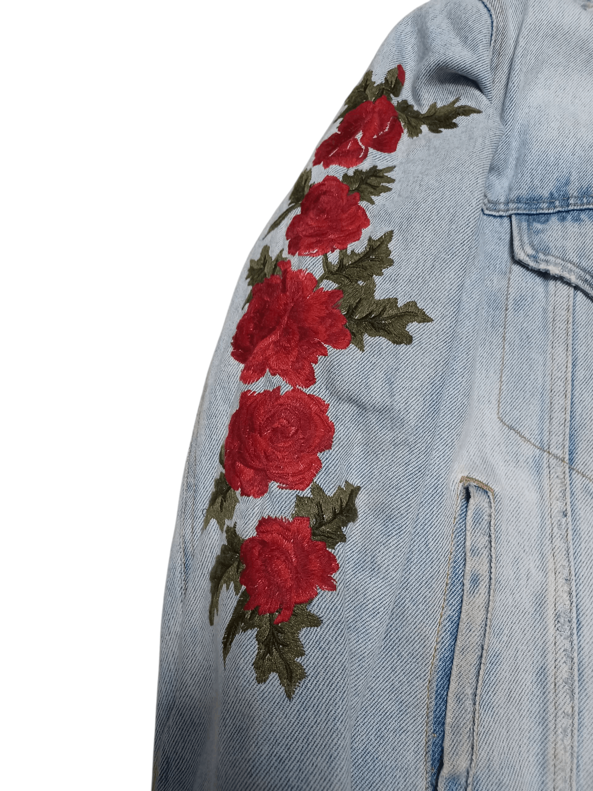 LEVIS FIRE EMBROIDERED FLOWERS JAPANESE LEVIS DENIM JACKET