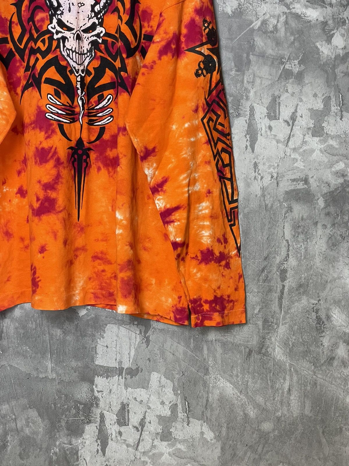 Vintage Y2K Crazy skull Printed longsleeve All Over Rare Size US L / EU 52-54 / 3 - 7 Thumbnail