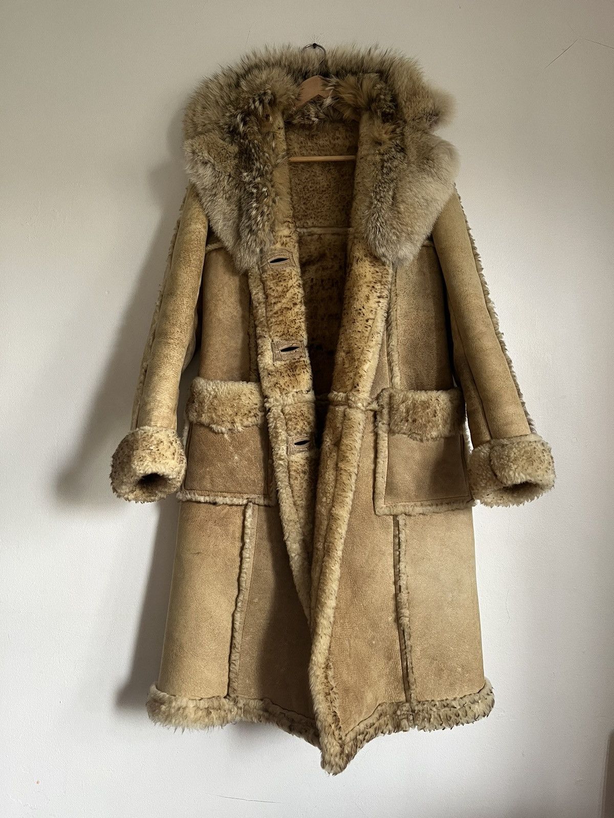 Genuine Leather Shearling Sheepskin Jacket For Woman’s Size L / US 10 / IT 46 - 14 Thumbnail