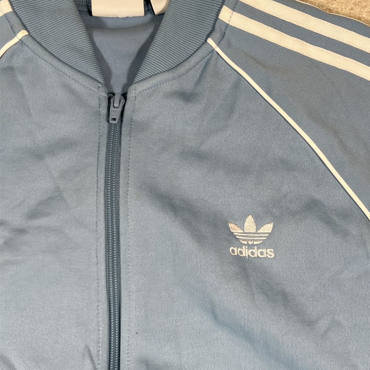 Adidas Adidas Trefoil Track Jacket L Full Zip TT Jacket Blue White Size US L / EU 52-54 / 3 - 3 Thumbnail