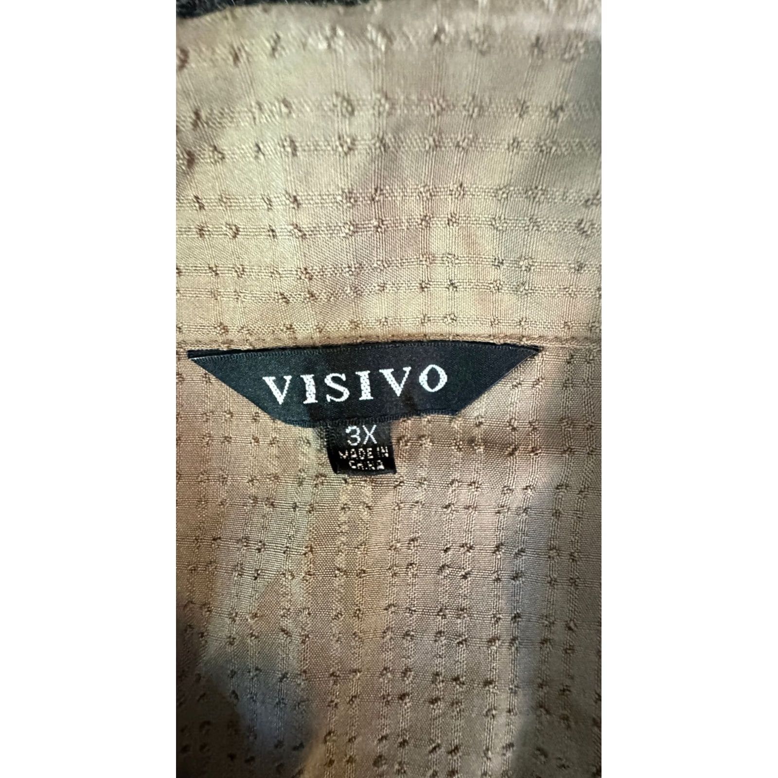 Vintage Visivo Short Sleeve Shirt Men's 3XL Brown Button-Up Solid Shirt Size US XXL / EU 58 / 5 - 2 Thumbnail