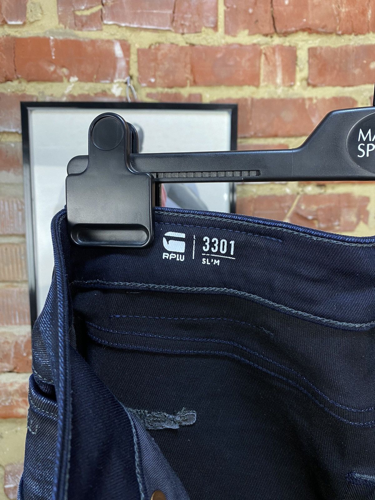 G-Star G-Star Raw 3301 Slim Denim Jeans Size US 33 - 10 Thumbnail