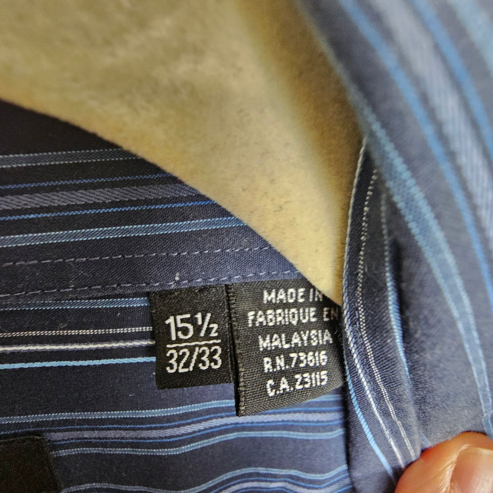 Hugo Boss Boss Hugo Boss Dress Shirt Blue Striped Button Up 32/33 Size US XS / EU 42 / 0 - 7 Thumbnail