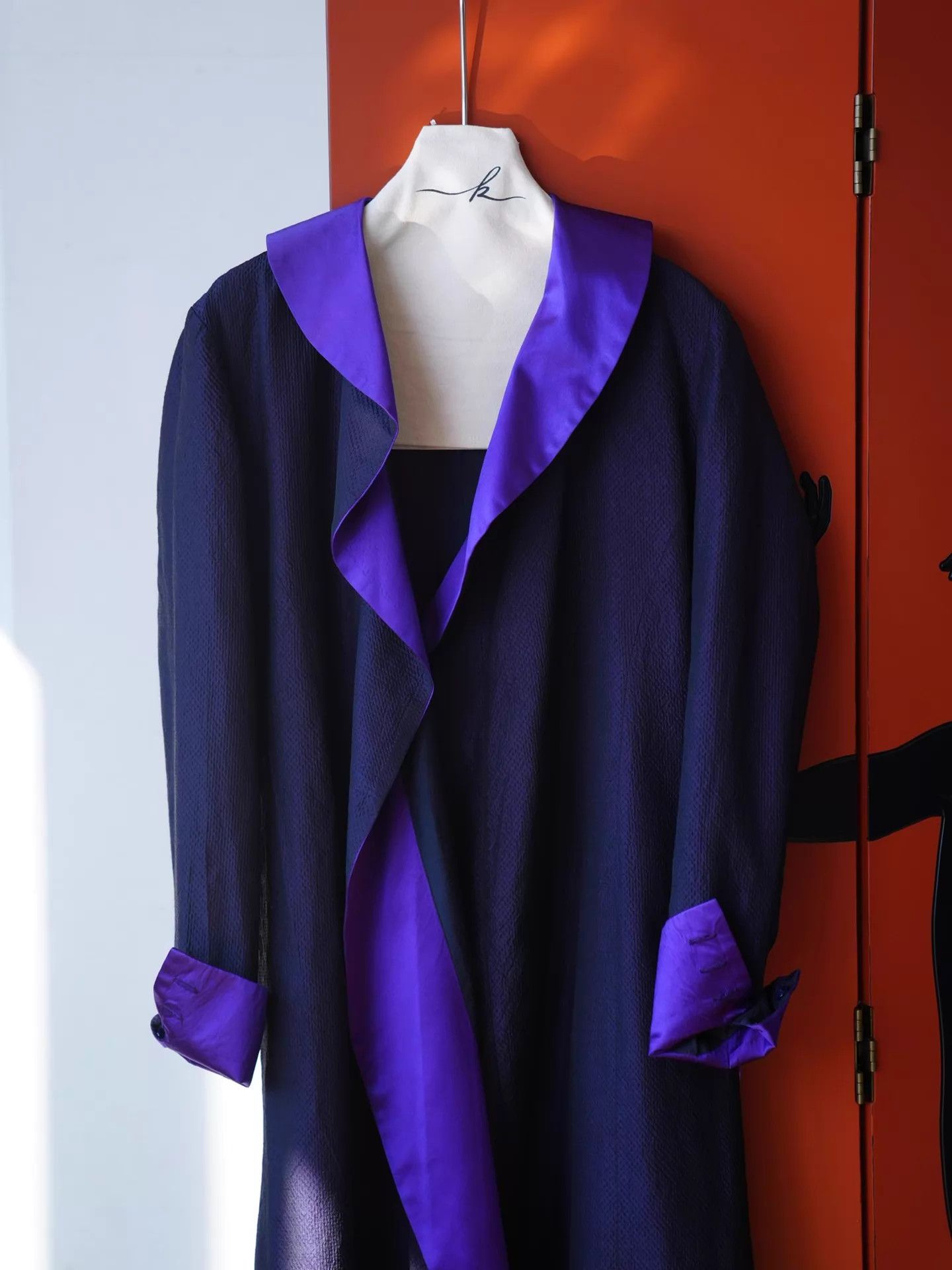 Kenzo Kenzo Vintage 80s Deep Purple Silk-Wool Lace Dress Size XS / US 0-2 / IT 36-38 - 7 Thumbnail
