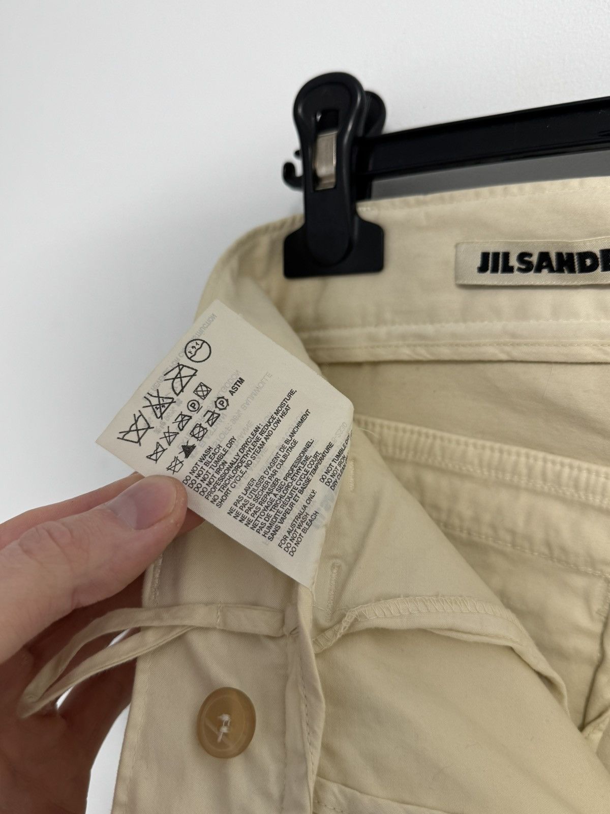 Jil Sander Jil Sander Women’s Pants Beige Luxury Cotton size 36 Size 25" / US 0 / IT 36 - 13 Thumbnail