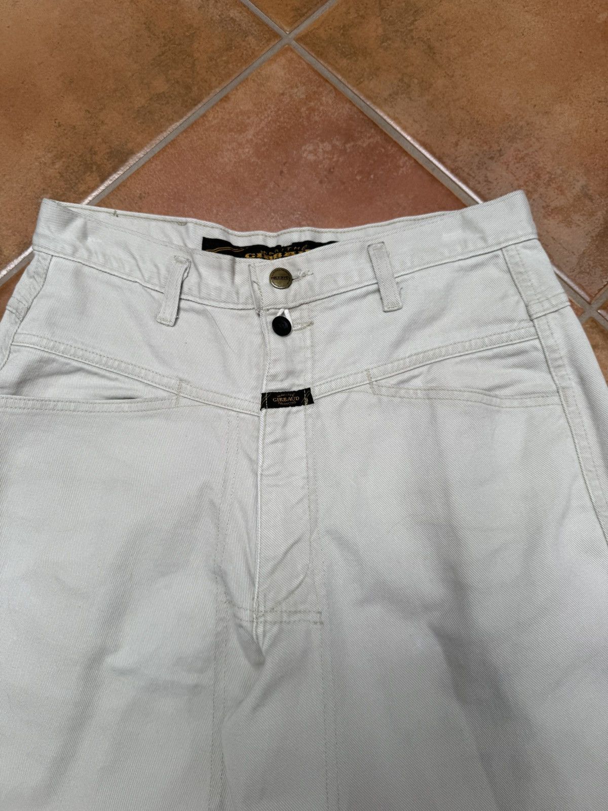 Marithe + Francois Girbaud Vintage Cream Stone Washed Girbaud Denim Pants Size US 30 / EU 46 - 6 Thumbnail