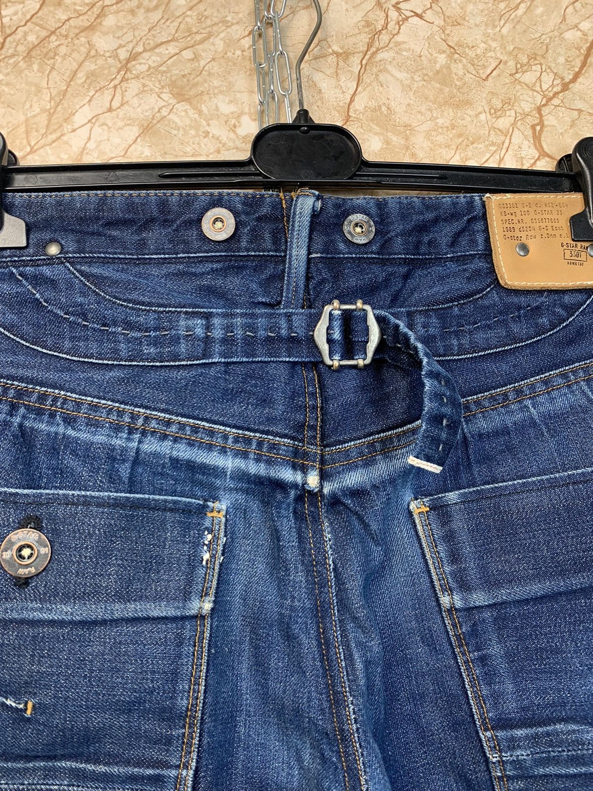 G-Star Lumber Narrow Handcrafted Buckle Back Selvedge Denim Jeans Size US 31 - 14 Thumbnail