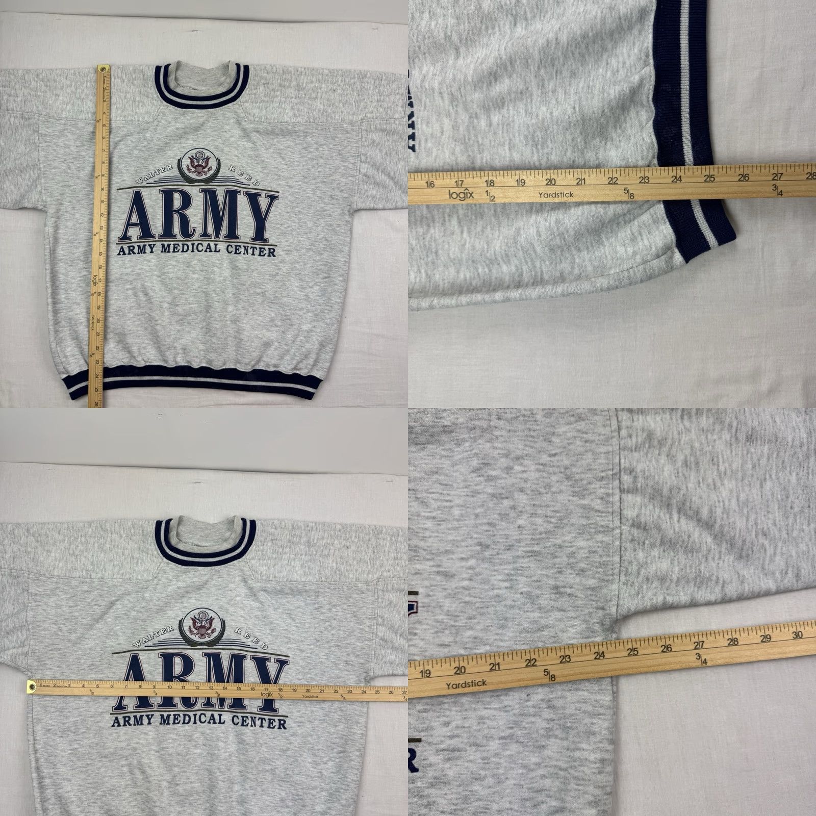 Vintage VINTAGE Army Medical Center Sweatshirt Mens Adult Large 90s Gear Gray Pullover Military Size US L / EU 52-54 / 3 - 8 Thumbnail