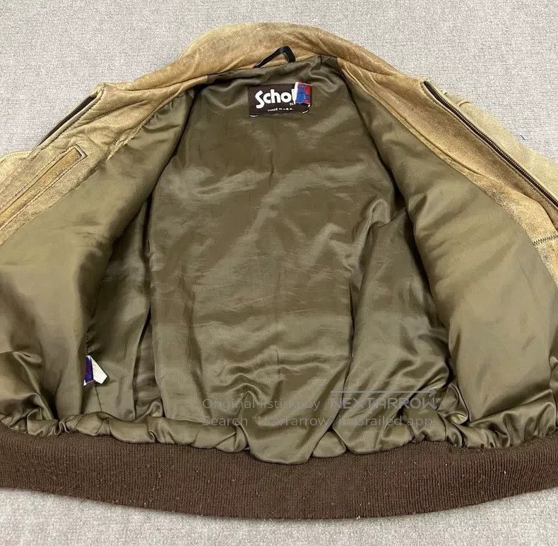 Schott Schott Leather Raider Bomber Jacket Sheepskin Size US S / EU 44-46 / 1 - 4 Thumbnail