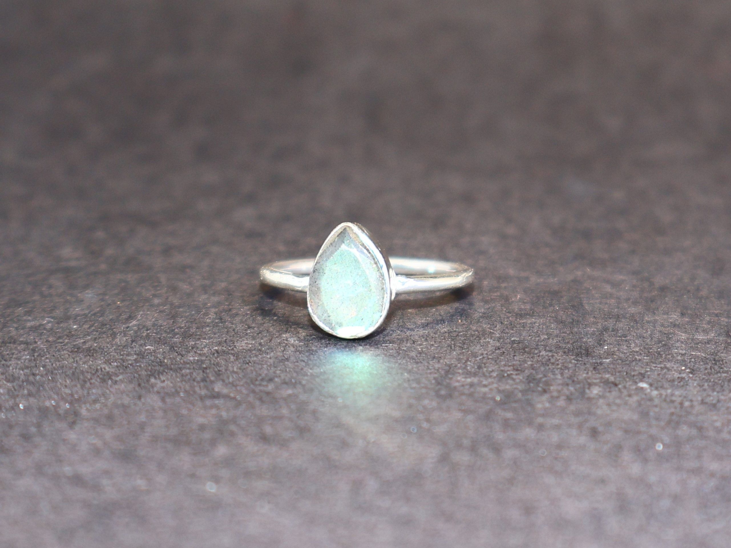 Handmade Labradorite Ring, Handmade Ring, Sterling Silver Unique Ring Size ONE SIZE - 4 Thumbnail