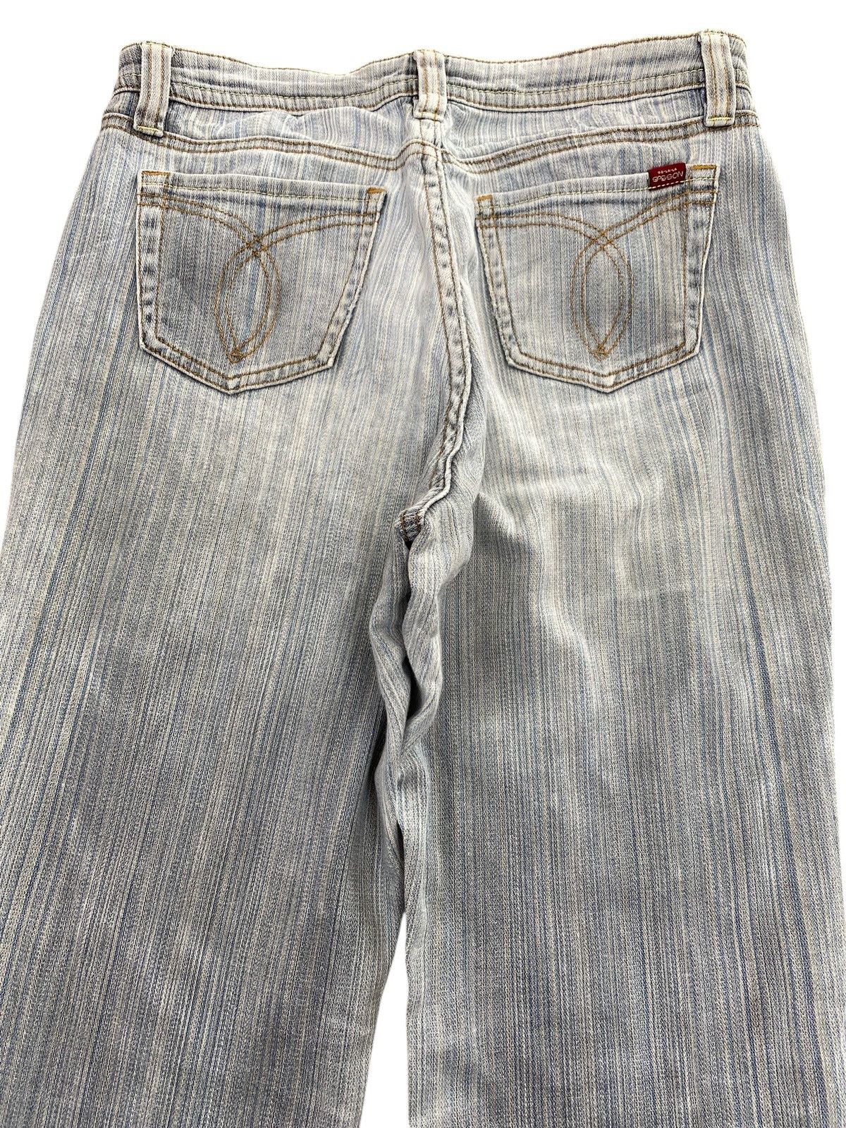 Japanese Brand Japanese Brand Blue Wash Arrow Line Style Flare Jeans Size US 28 / EU 44 - 4 Thumbnail