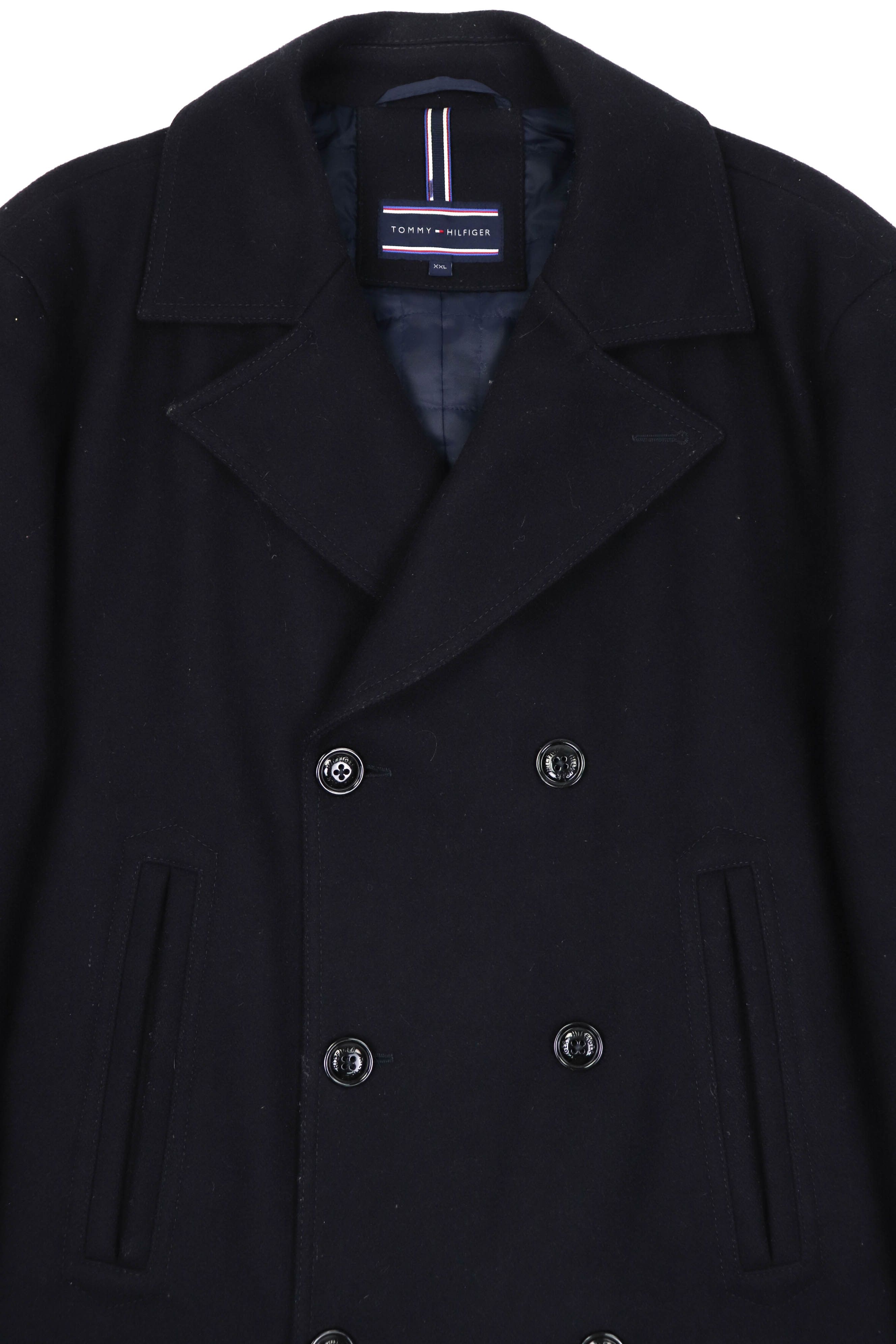 Tommy Hilfiger Tommy Hilfiger Double Breasted Dark Navy Blue Wool Peacoat Size US XXL / EU 58 / 5 - 3 Thumbnail