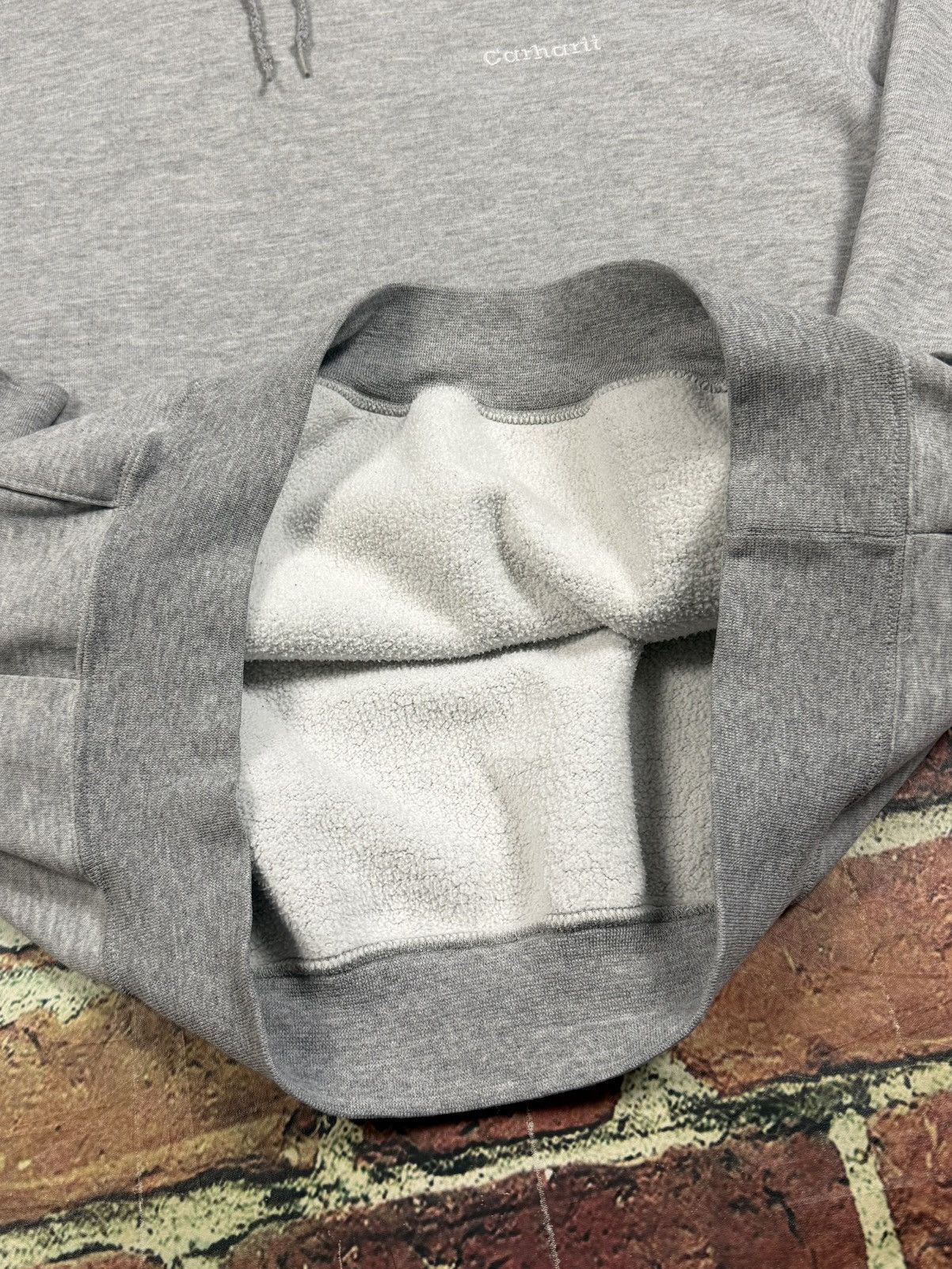 Carhartt Vintage Carhartt Gray Hoodie Sweatshirt 90s Y2K Script Logo Size US L / EU 52-54 / 3 - 7 Thumbnail