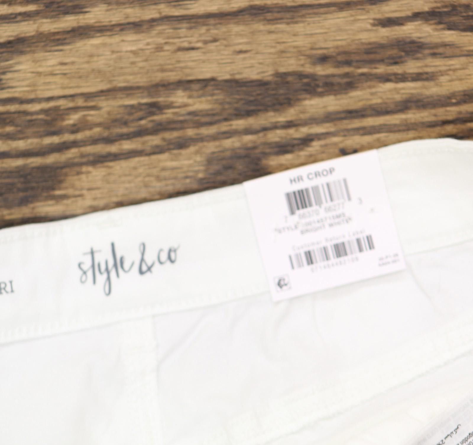 Style & Co Nwt Style & Co Womens High Rise Cropped Jeans White 12 Size 34" / US 12 / IT 48 - 6 Thumbnail