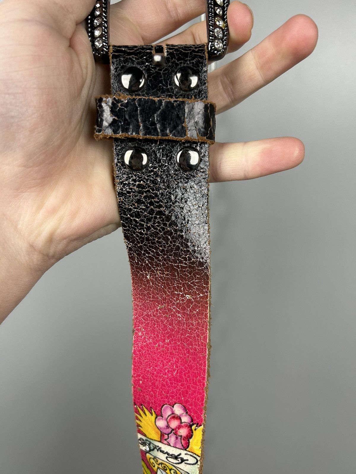 Ed Hardy × Vintage Rare Vintage Ed Hardy By Christian Audigier Belt Size ONE SIZE - 3 Thumbnail