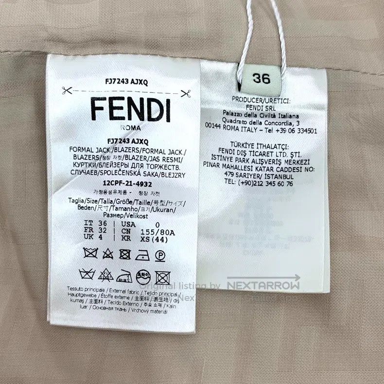 Fendi Fendi Khaki lapel belt long sleeve business suit jacket Size 4XL / US 24-26 - 7 Thumbnail