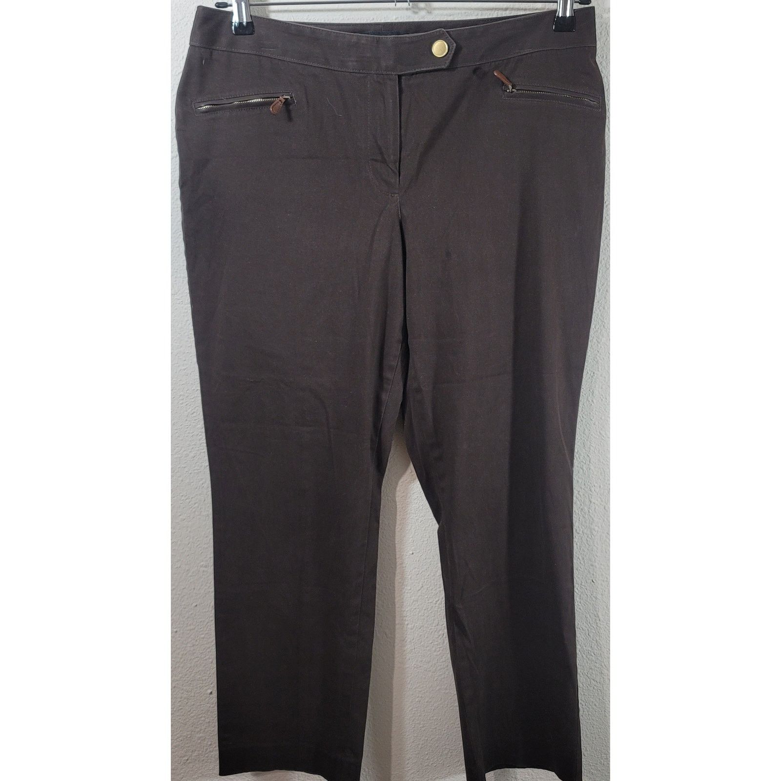 Other Talbots Signature Brown Flat Front Jeans 12P Lightweight Size 34" / US 12 / IT 48 - 1 Thumbnail