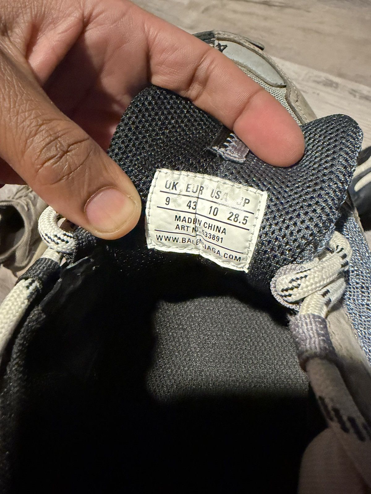 Balenciaga BALENCIAGA SPLIT BLACK GREY Size US 10 / EU 43 - 5 Thumbnail