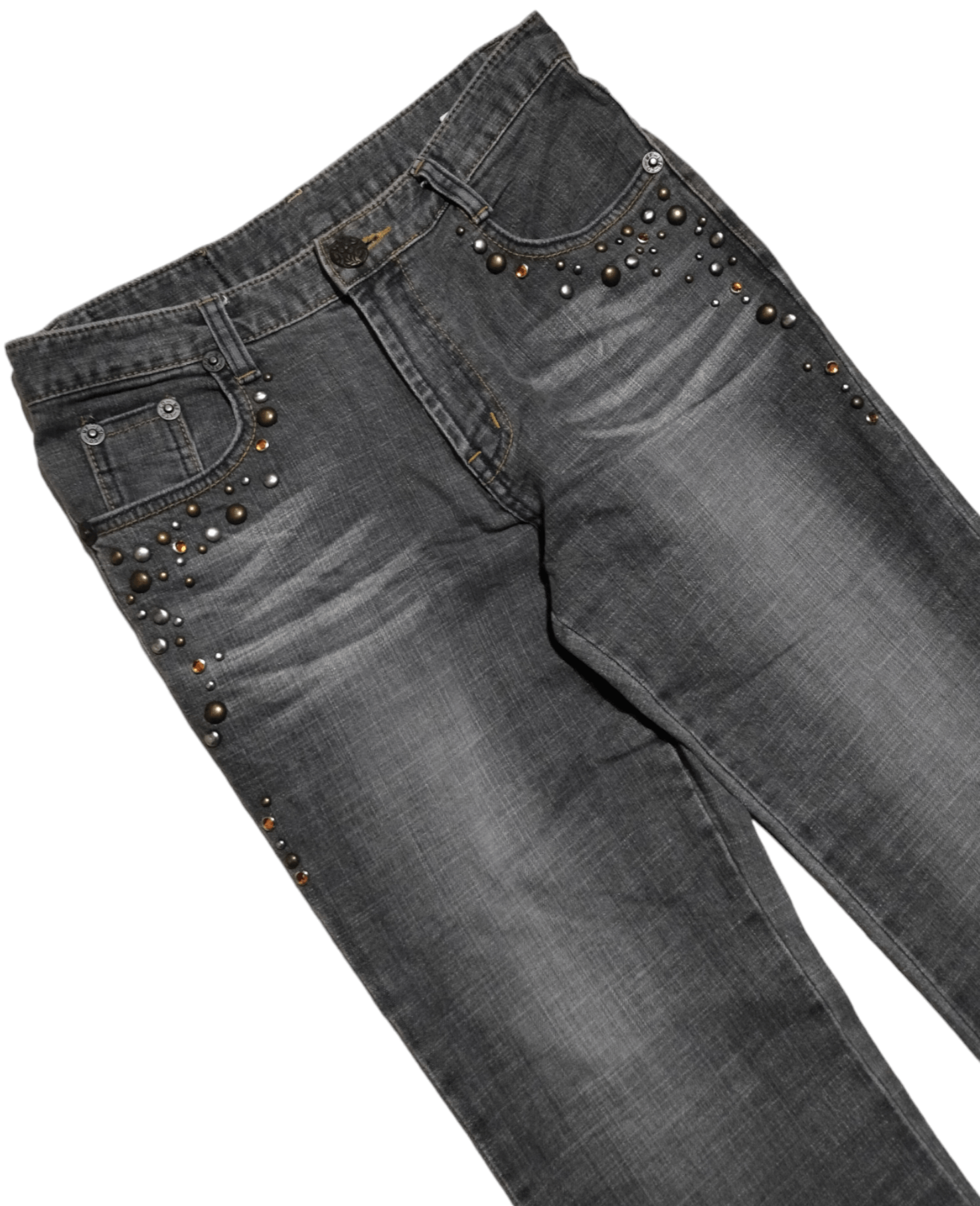 Tornado Mart Studed washed Flare Jeans Casa Size US 29 - 5 Thumbnail