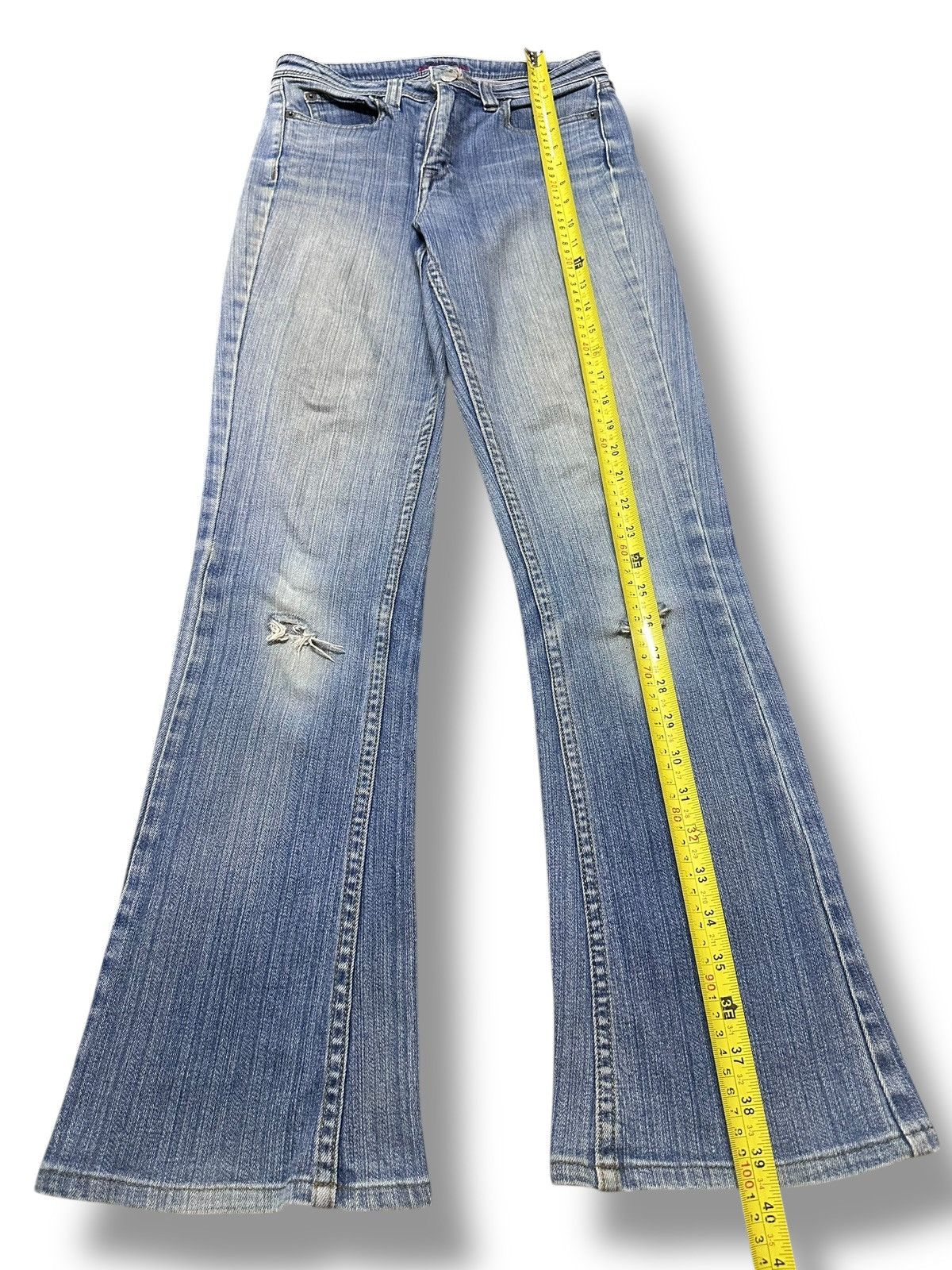 Japanese Brand Sasson Distressed Jeans With Bootcut and Flare Style Size US 27 - 9 Thumbnail