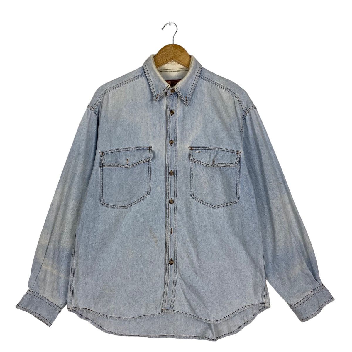 Japanese Brand Durghscott Denim Shirt Size US M / EU 48-50 / 2 - 1 Thumbnail
