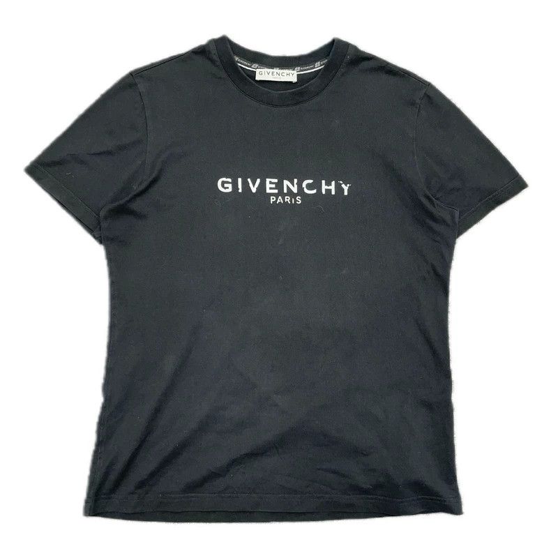 Givenchy Givenchy A0891 Black Chest Destruction Logo Short Sleeve Size US M / EU 48-50 / 2 - 7 Thumbnail