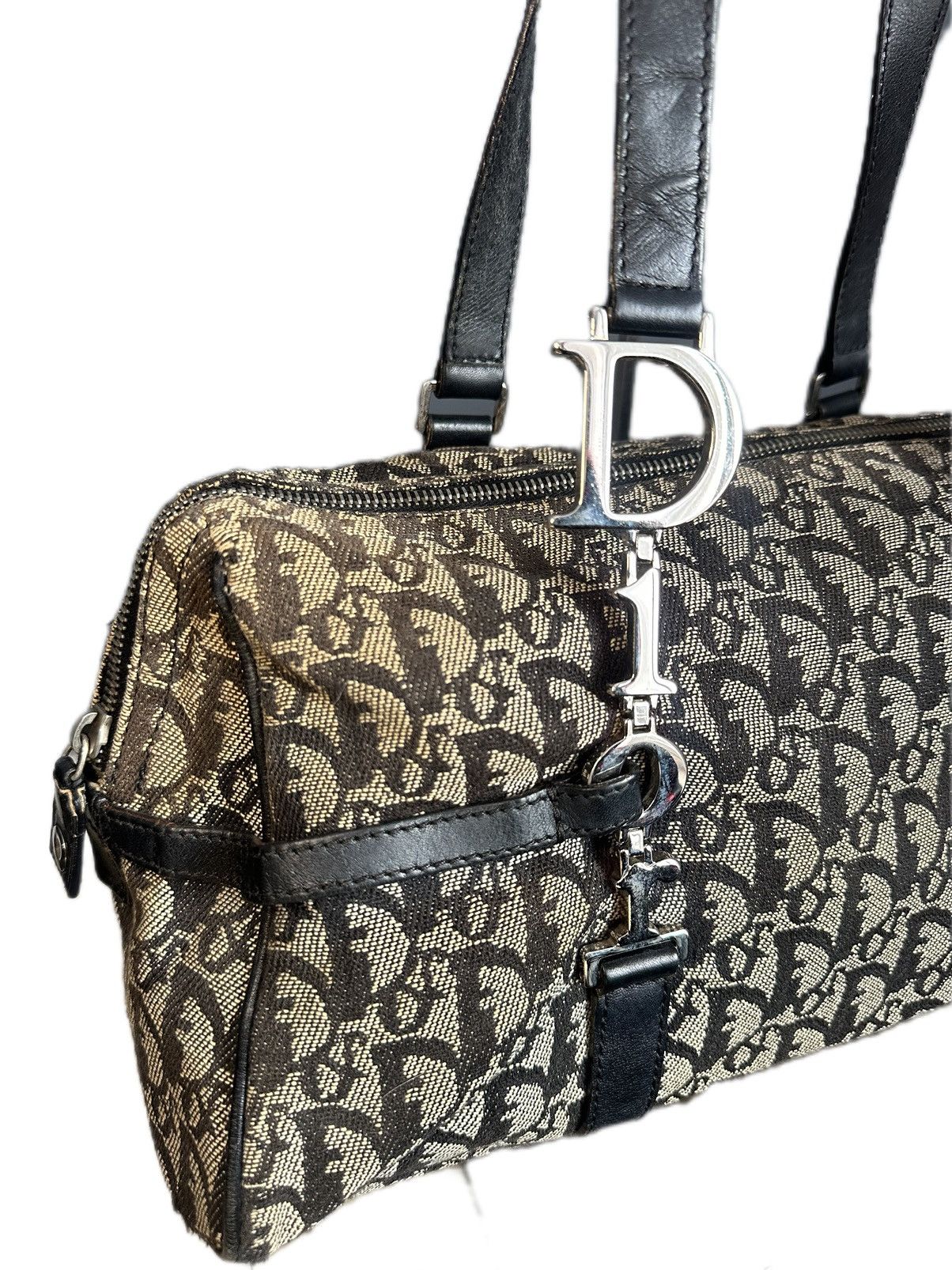 Christian Dior Trotter Monogram Boston Shoulder Bag