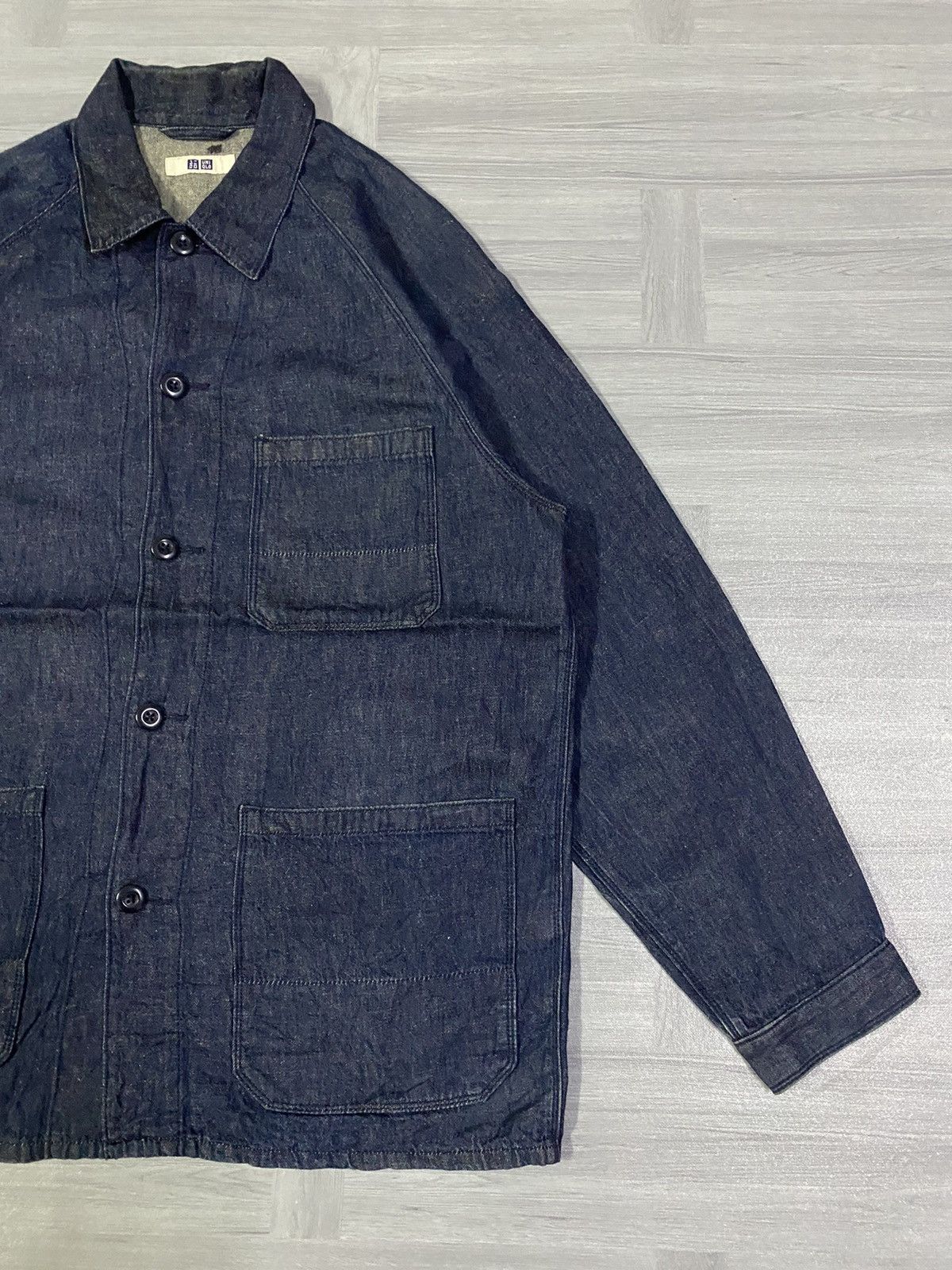 Uniqlo Uniqlo Utility Denim Jacket ( Cotton Linen ) Size US XL / EU 56 / 4 - 2 Thumbnail