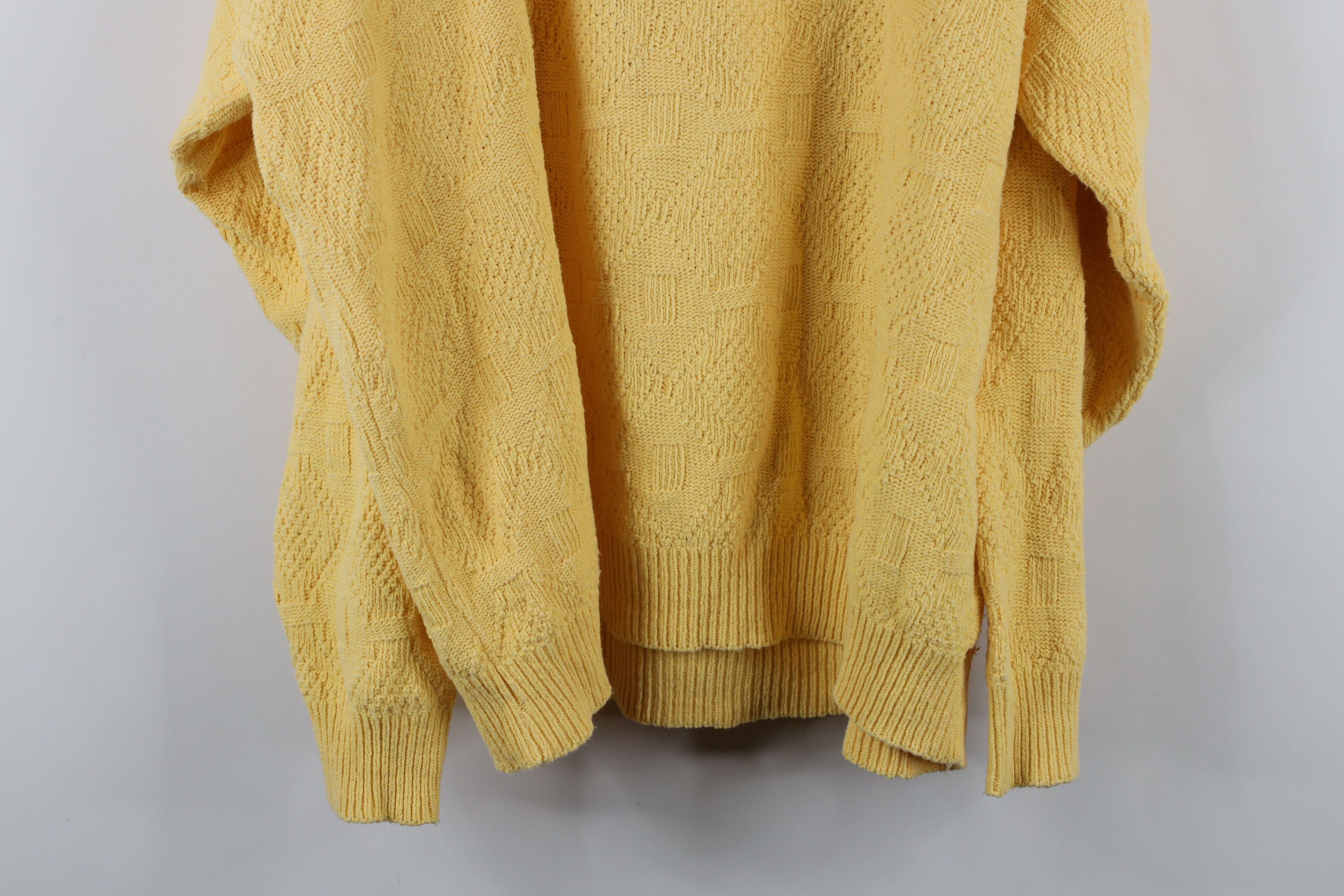 Vintage Vintage 90s Streetwear Knit Crewneck Sweater Yellow USA Size US XL / EU 56 / 4 - 9 Thumbnail