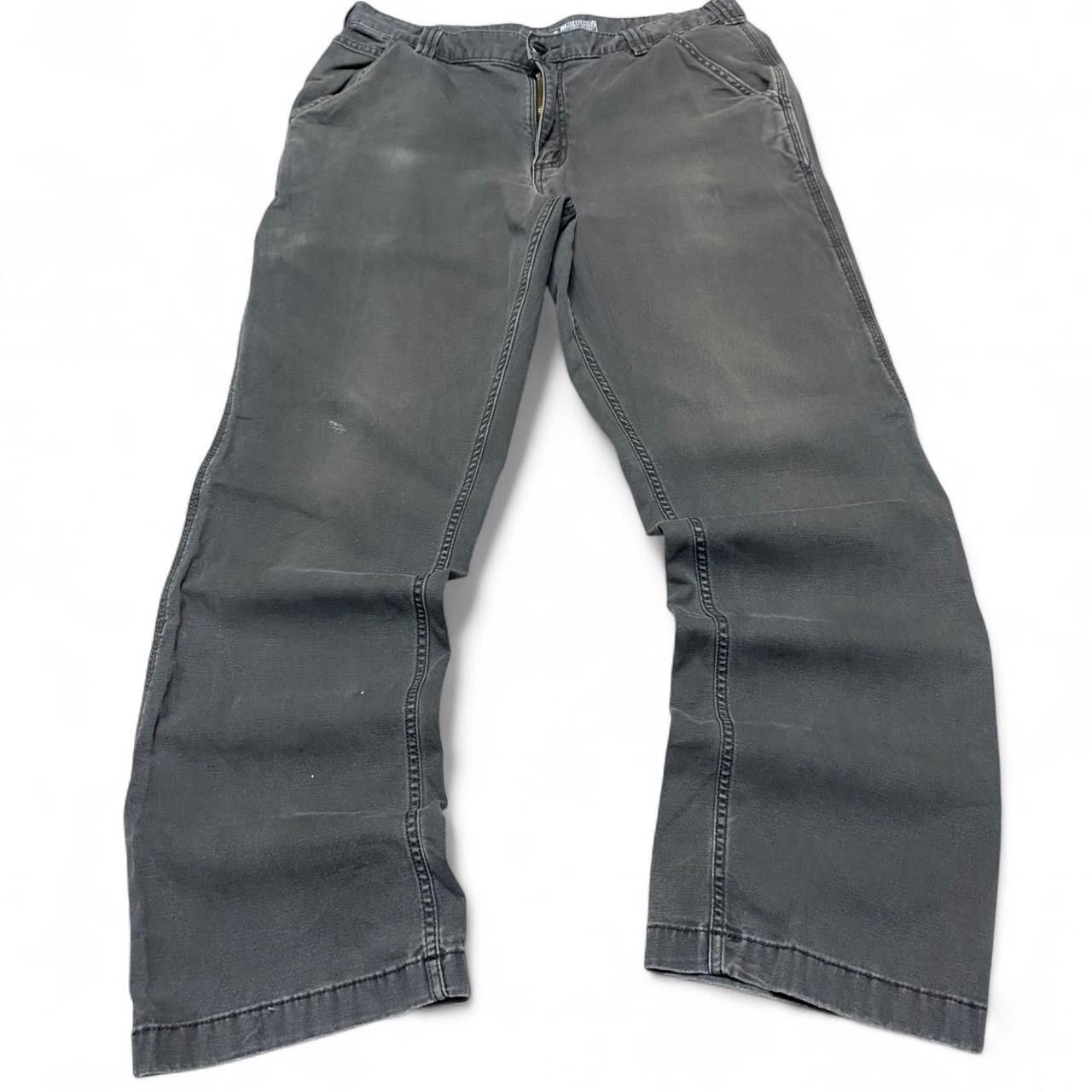 Vintage carhartt grey canvas relaxed fit workwear pants