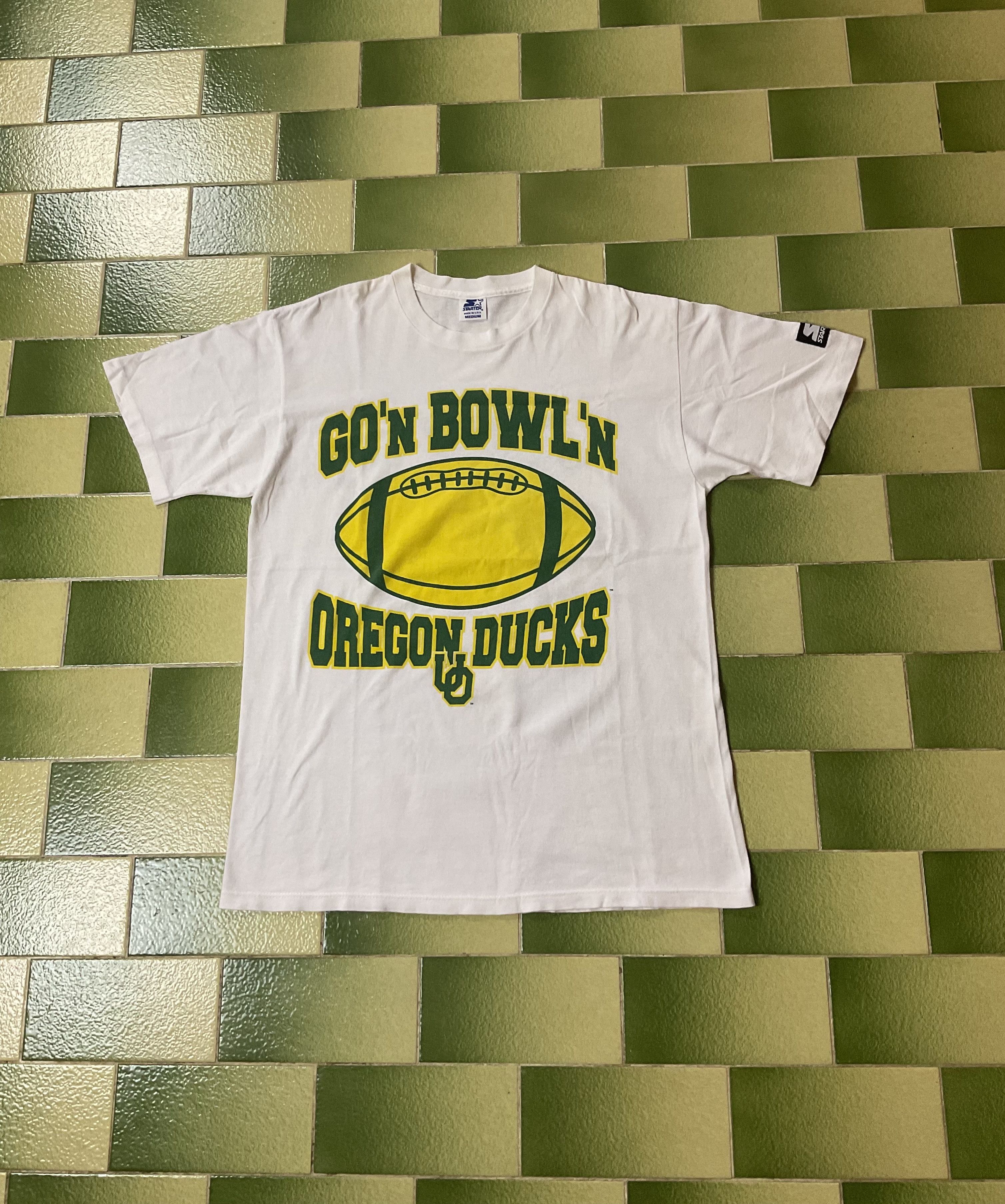 NCAA Vintage 90s Starter Oregon Ducks T-Shirt 2 Sided Print Size US M / EU 48-50 / 2 - 1 Thumbnail