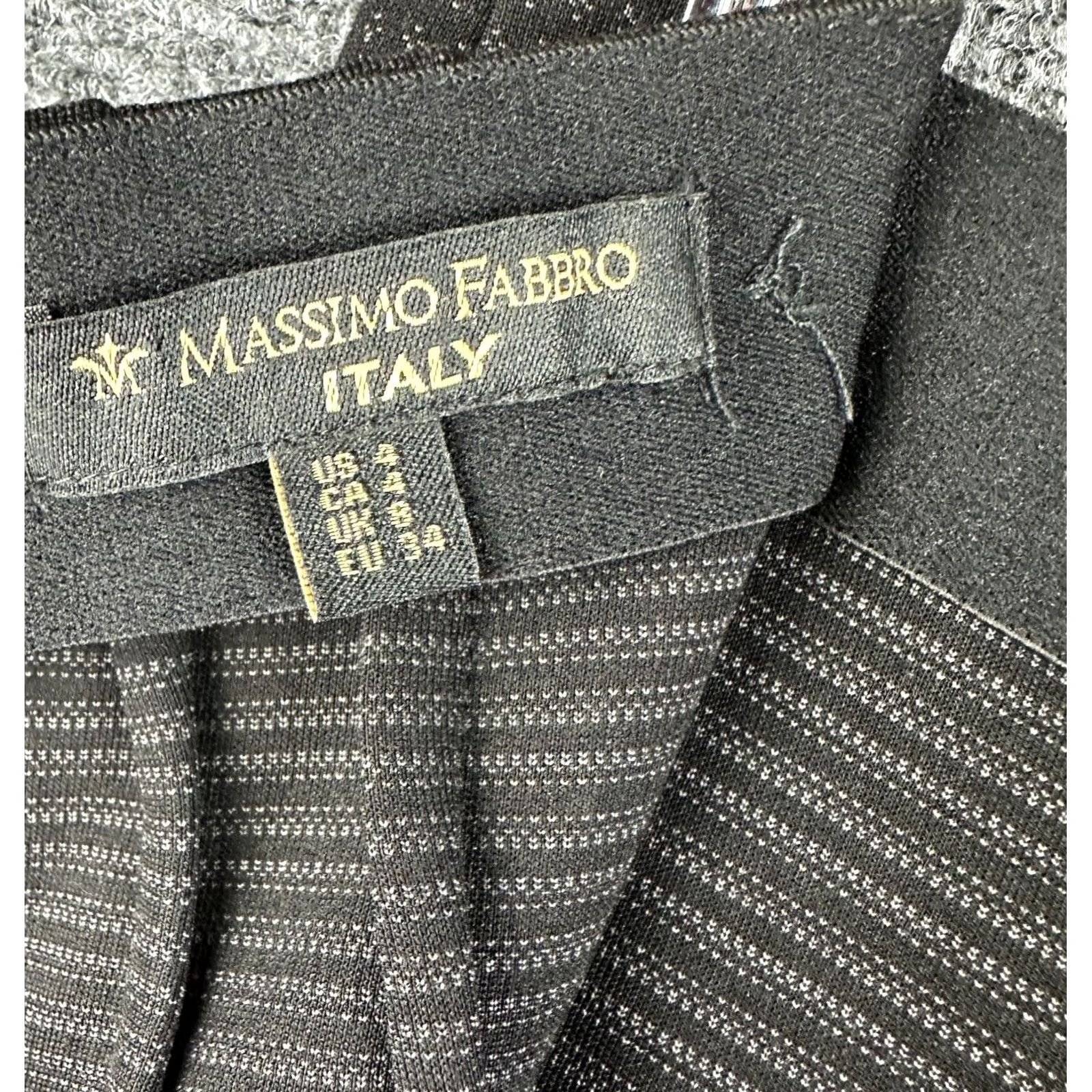 Vintage Massimo Fabbro Italy Skirt Womens 4 Black Stretch Knit Pencil Vent Back Zipper Size 27" / US 4 / IT 40 - 7 Thumbnail