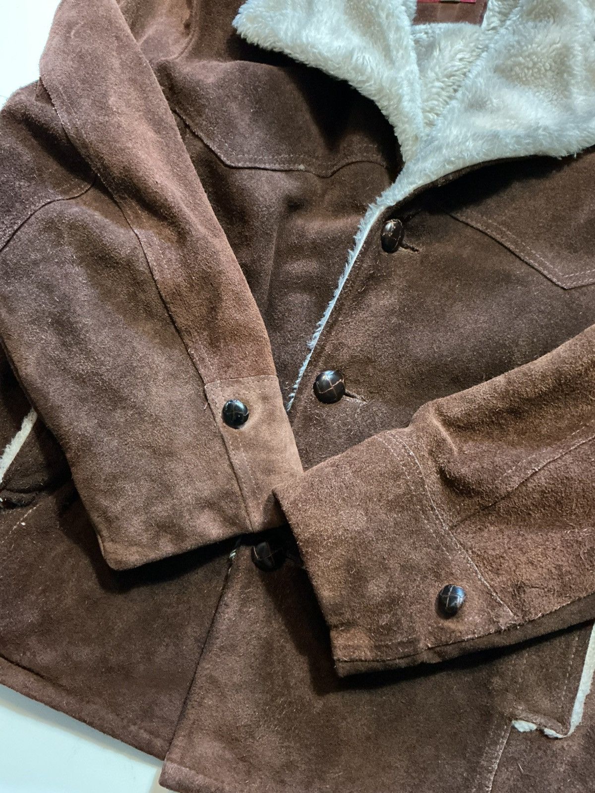 Vintage Vintage 60s 70s Montgomery Ward Cowhide Leather Rancher Coat Size US M / EU 48-50 / 2 - 11 Thumbnail