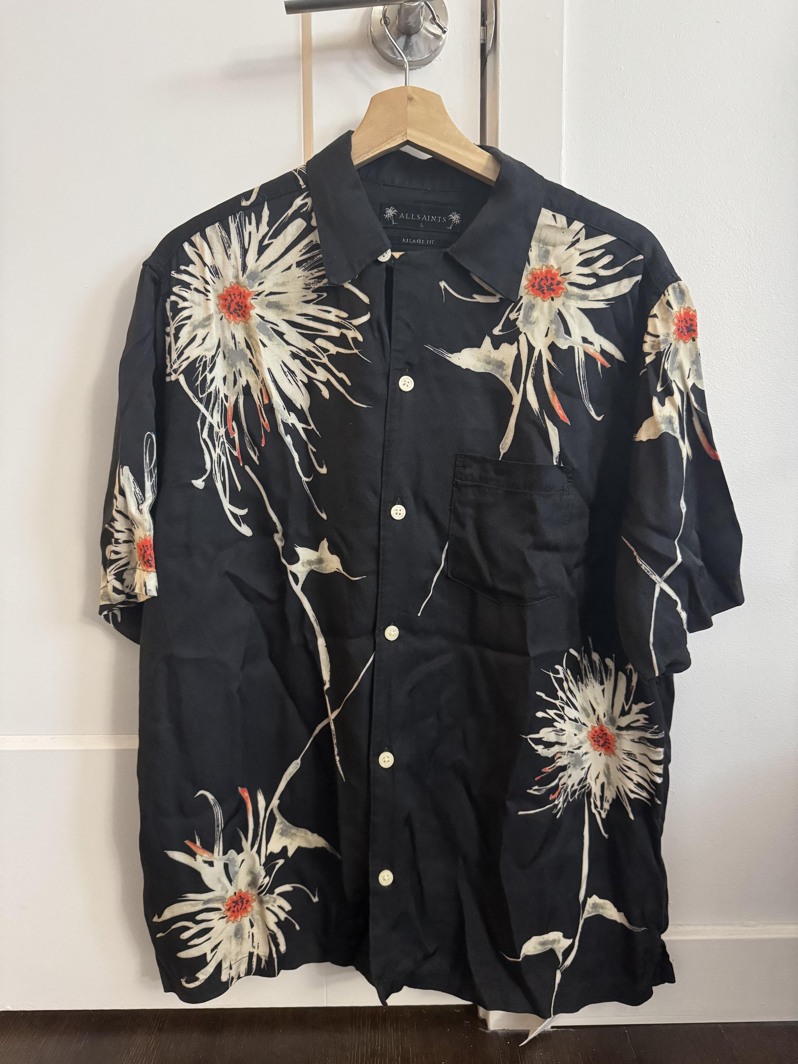 Allsaints AllSaints Viscose "Floral" Shirt Size US L / EU 52-54 / 3 - 1 Thumbnail