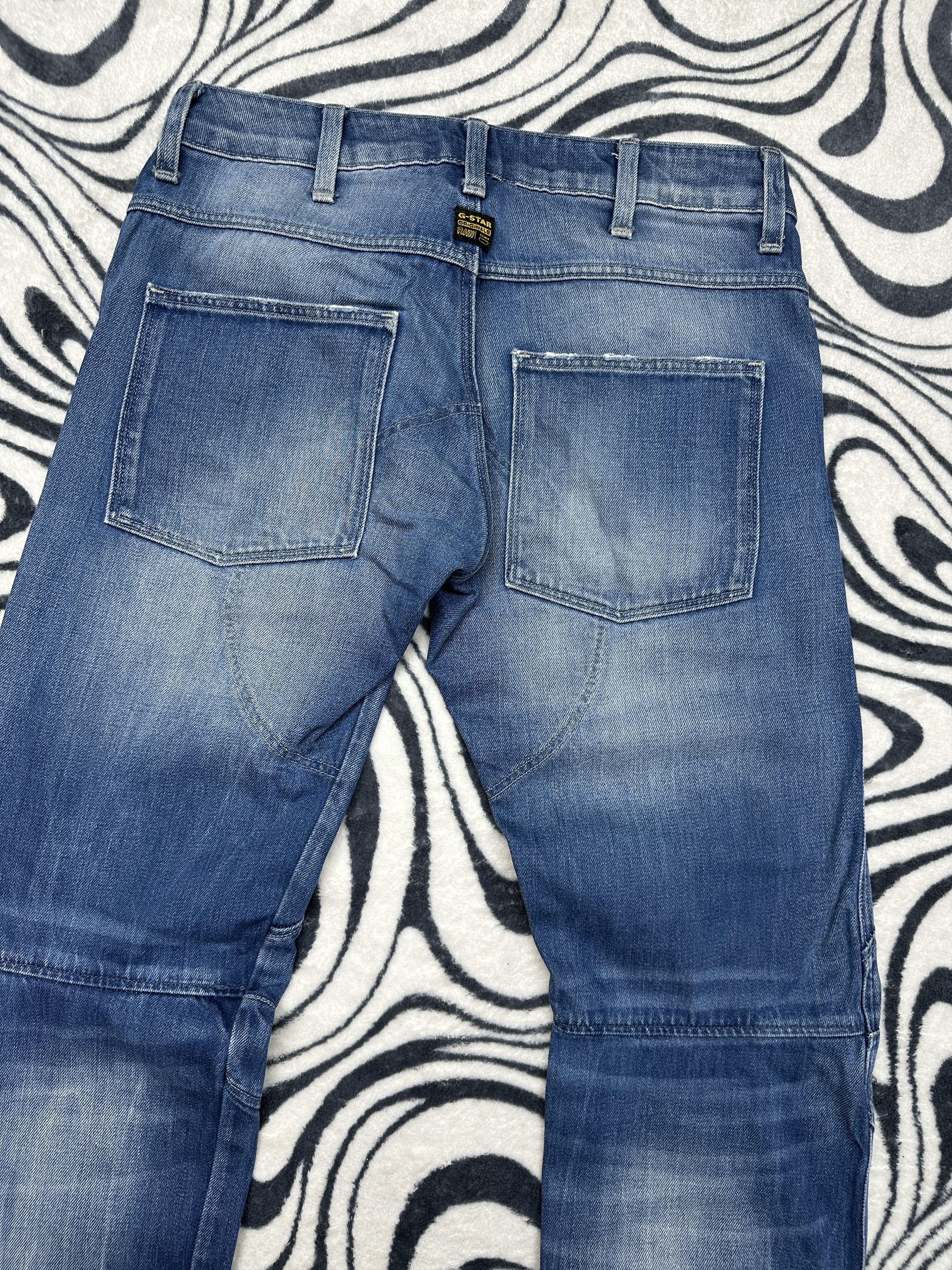G-Star G Star Raw 5620 3D Low Tapered Denim Pants Double Knee Jeans Size US 28 / EU 44 - 7 Thumbnail