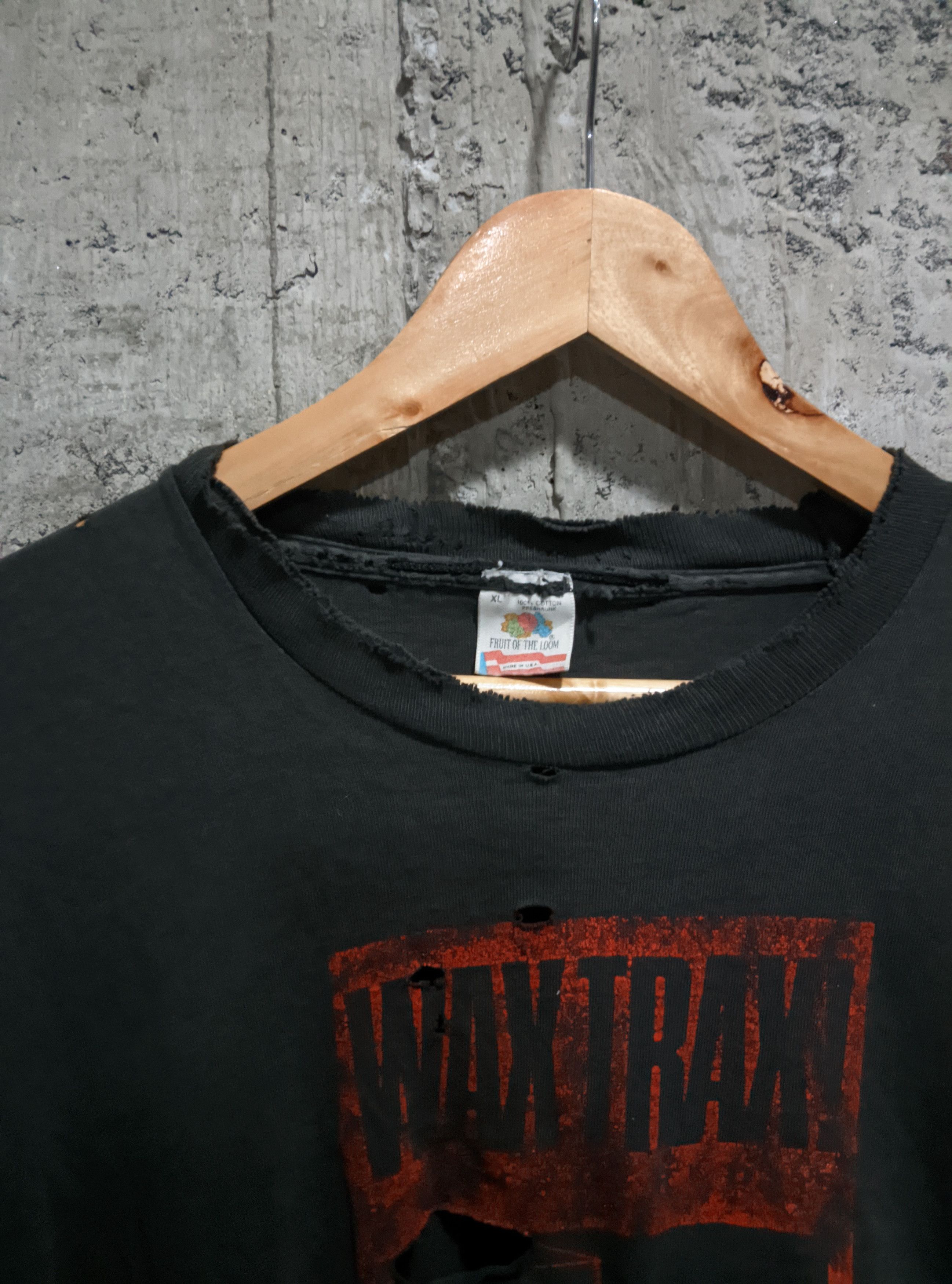 Band Tees Vintage 90s destroyed waxtrax records Chicago grunge erd Size US XL / EU 56 / 4 - 7 Thumbnail