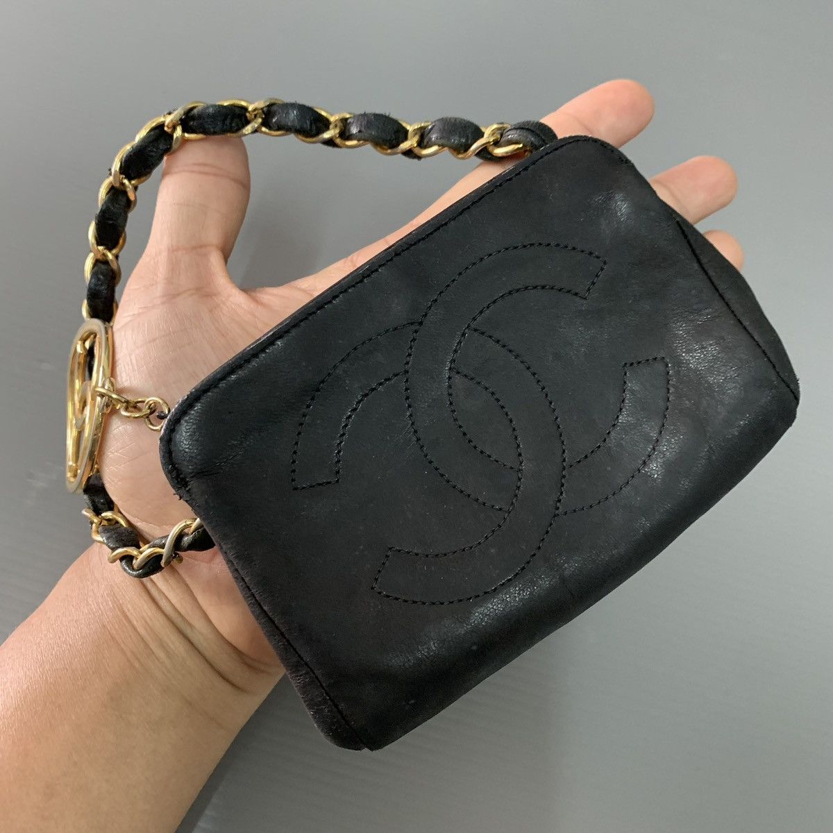 Chanel Chanel Vintage Black Mini Pochette Bag Size ONE SIZE - 2 Thumbnail