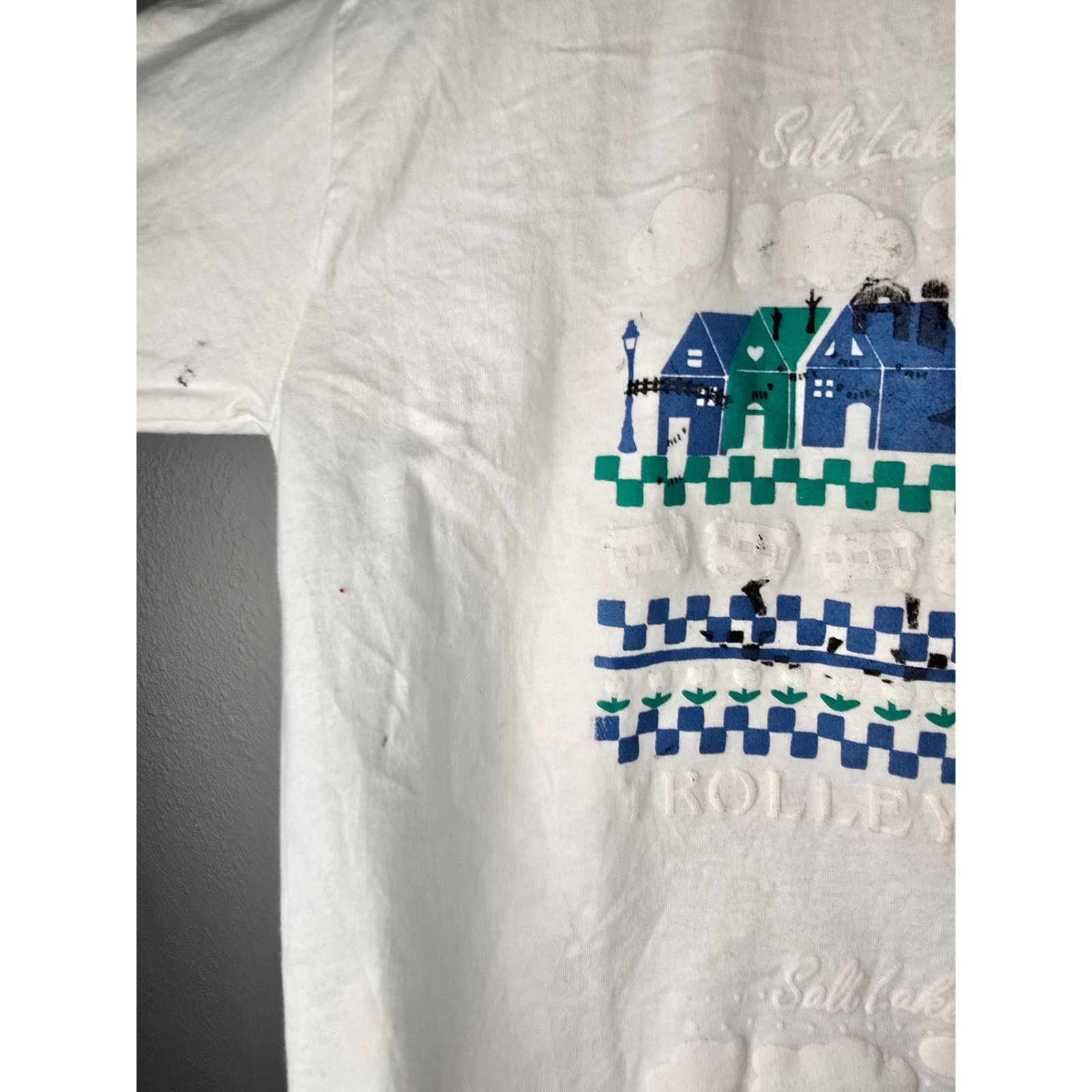 Jerzees × Vintage Vintage Test Print Shirt White Tennessee Salt Lake City Tee Size US M / EU 48-50 / 2 - 3 Thumbnail