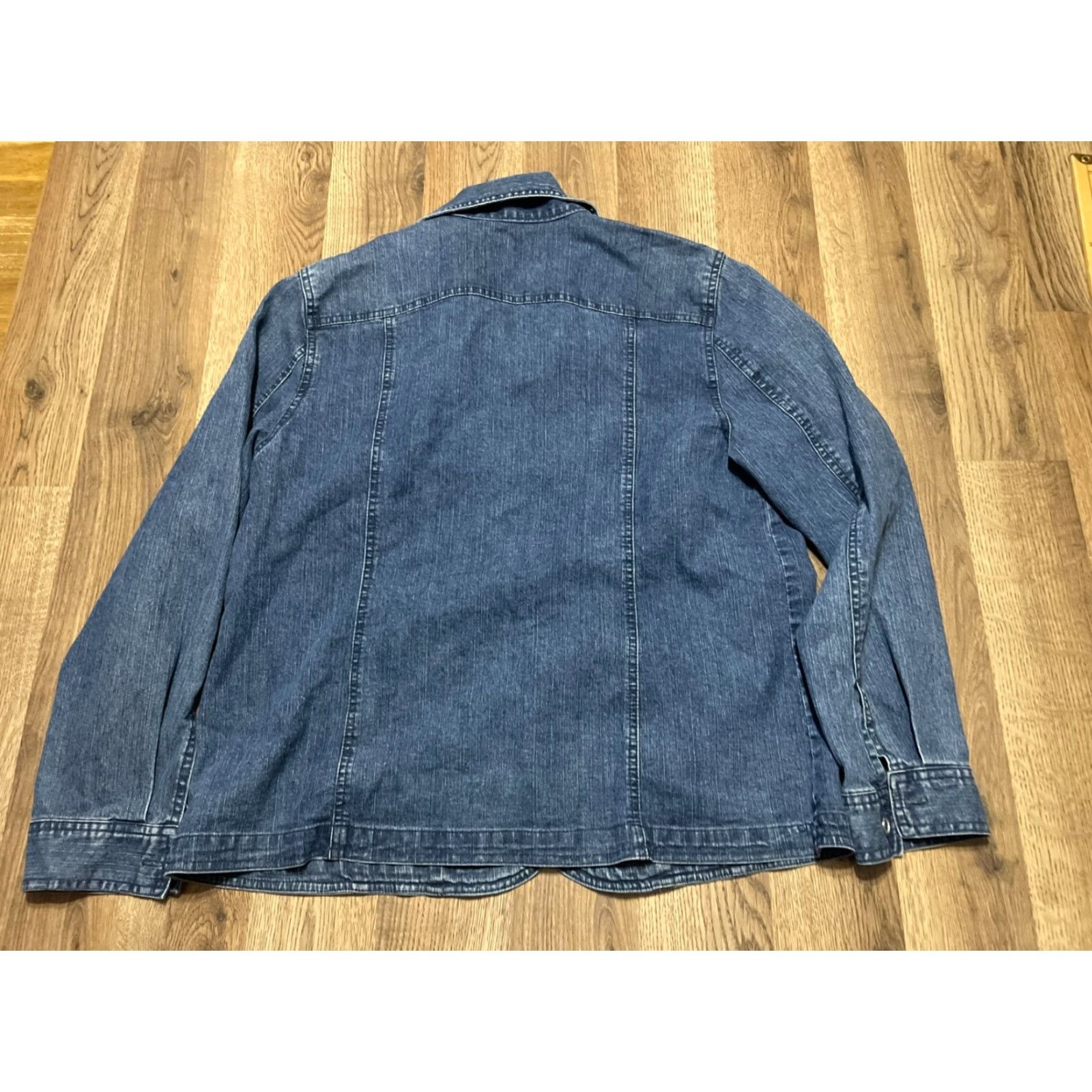 Vintage Alfred Dunner Shirt Womens Size 12 Blue Denim Floral Button Up Long Sleeve Regular Vintage No N/A Size XL / US 12-14 / IT 48-50 - 2 Thumbnail