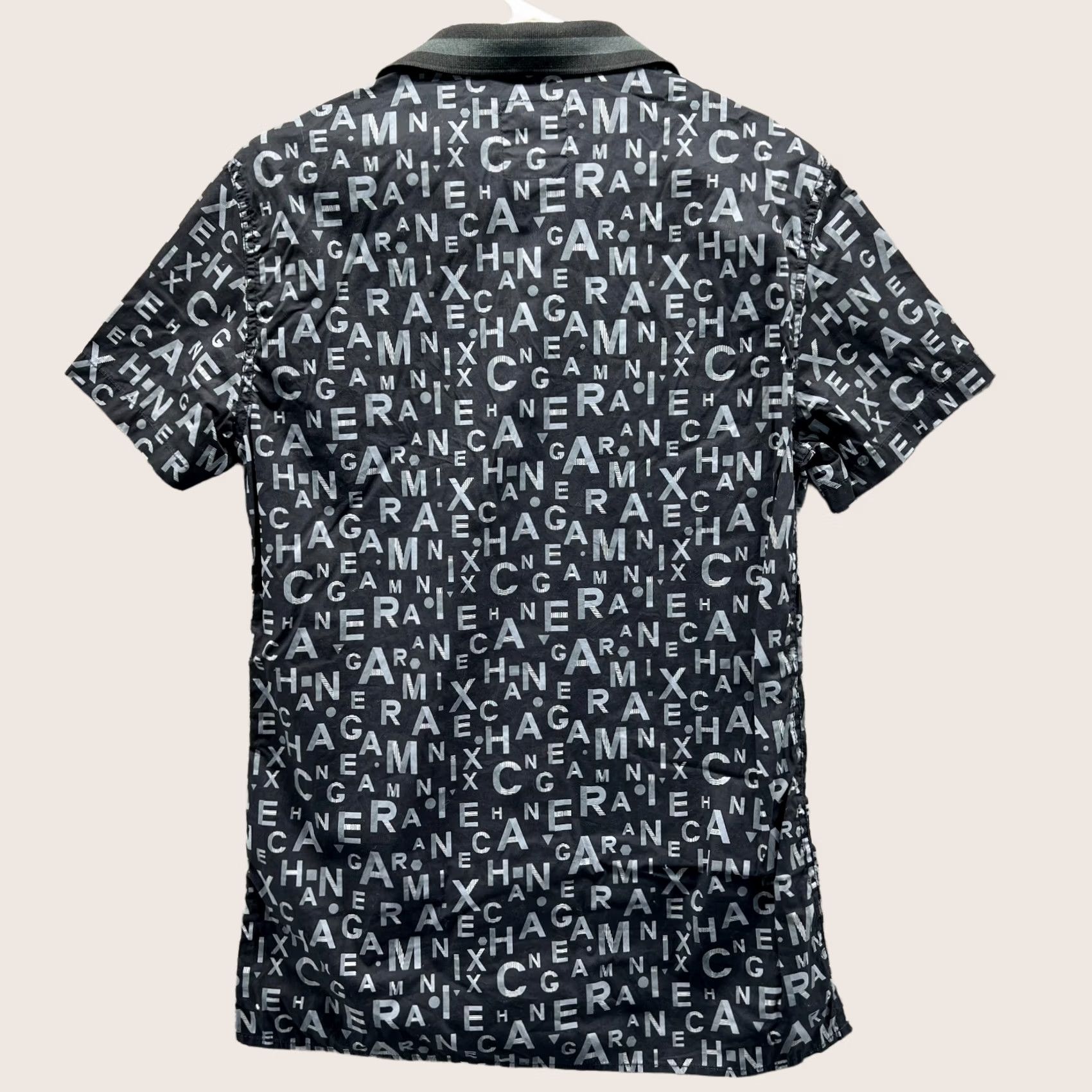 Armani Exchange VINTAGE Armani Exchange Shirt Mens Small Black Button Down Slim Fit All Over Logo Print Size US S / EU 44-46 / 1 - 1 Thumbnail
