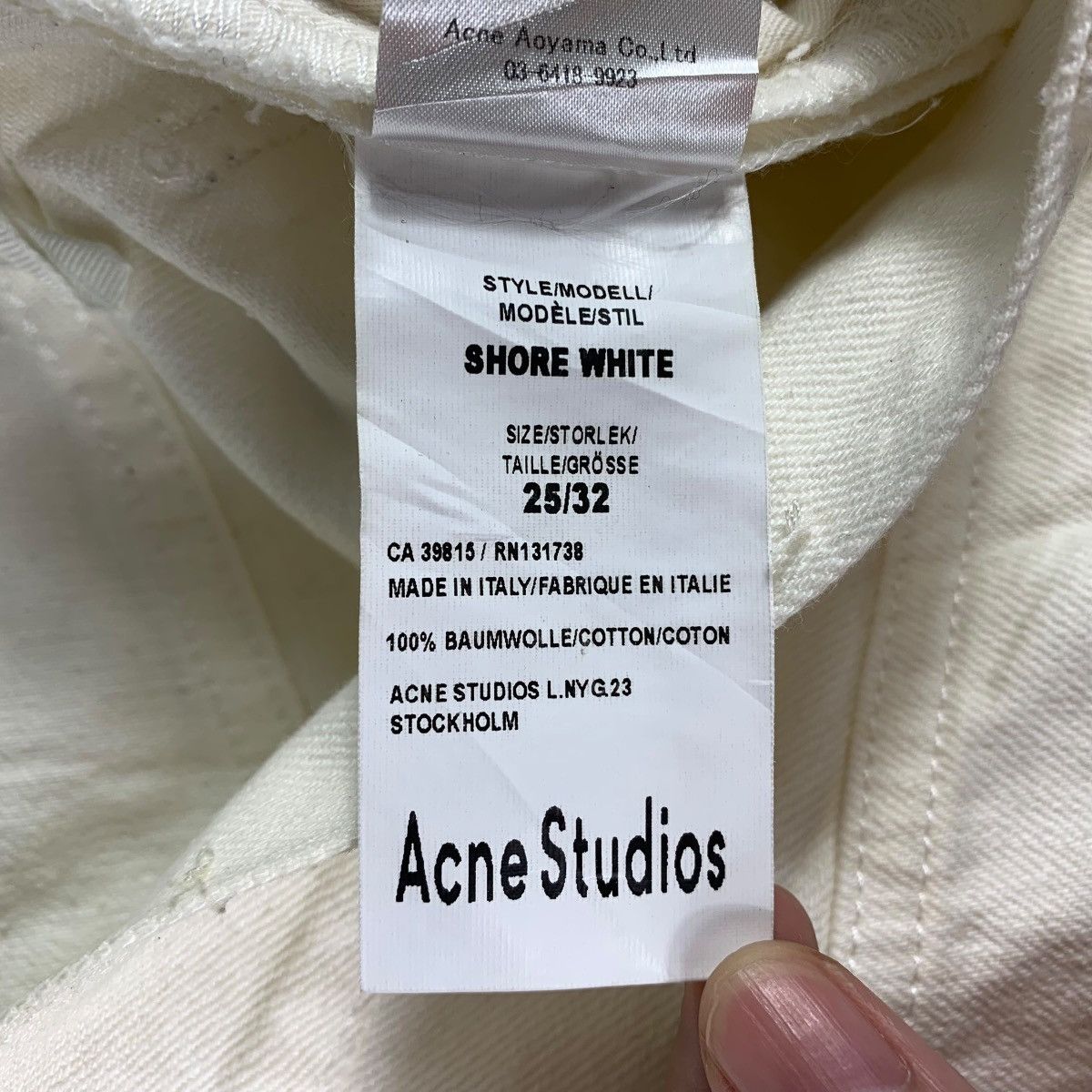 Acne Studios × Designer ACNE STUDIOS white colour jeans Size US 29 - 23 Thumbnail