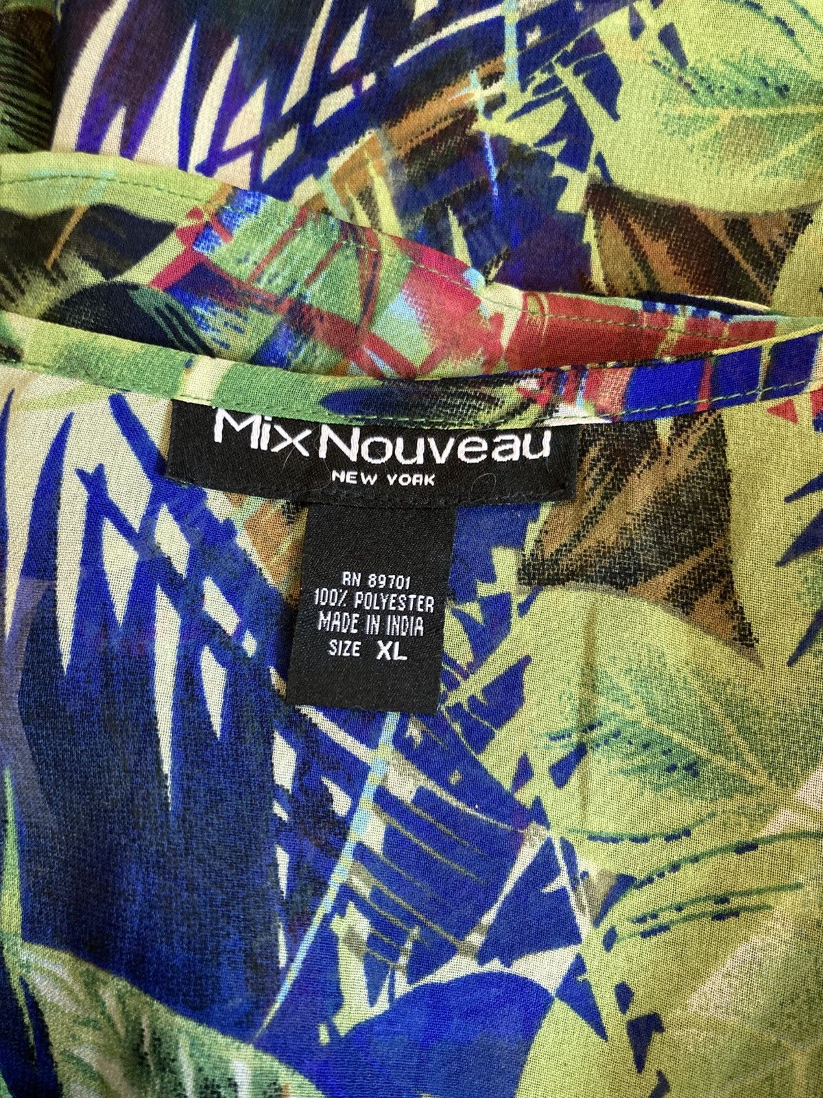 Other Mix Nouveau green tropical sheer coverup/tunic NWT Size XL / US 12-14 / IT 48-50 - 2 Thumbnail