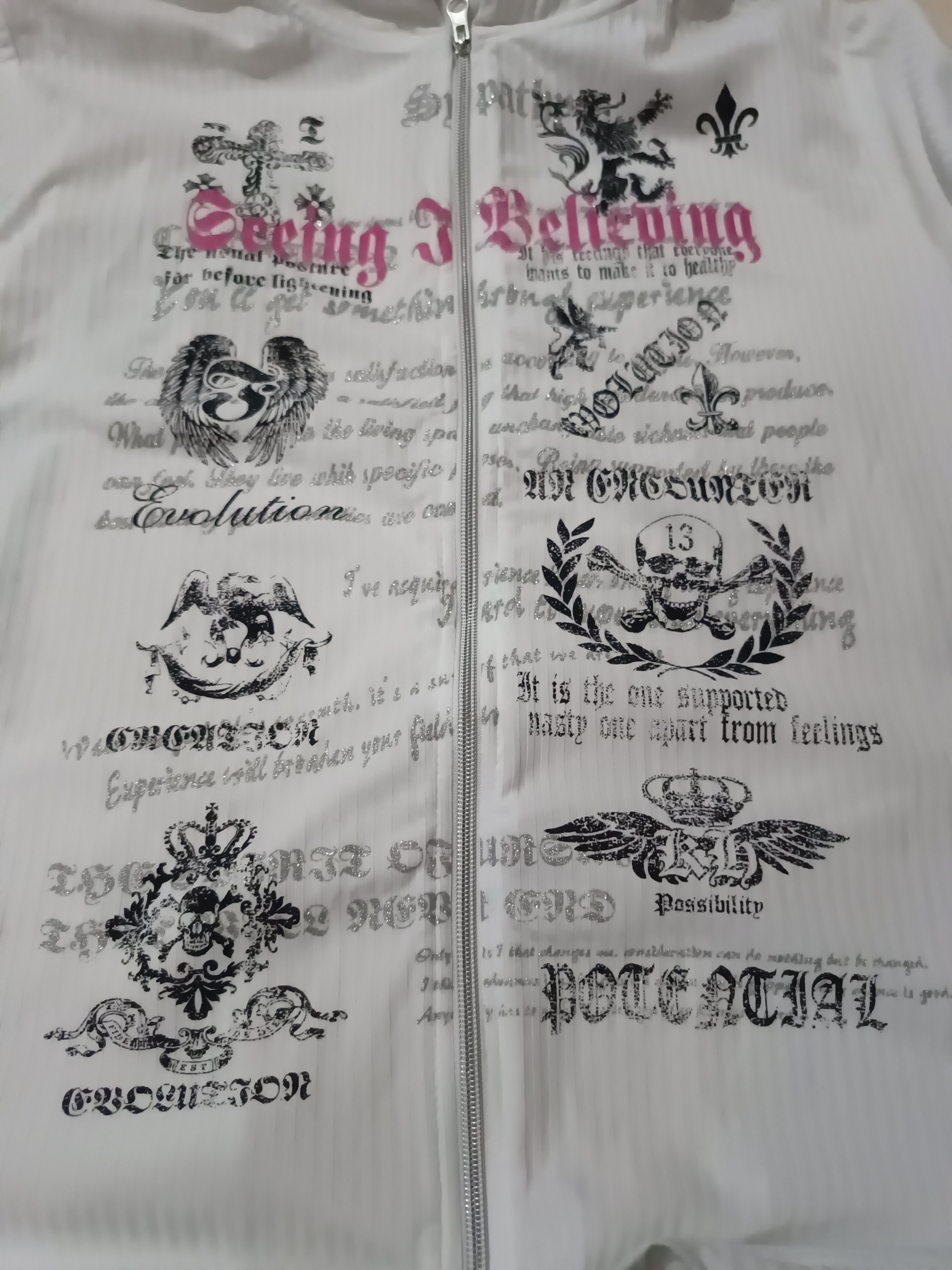 14th Addiction PUNK GOTHIC DESIGN RIBBED KNIT SKULL CROSS AFFLICTION STYLE Size US XL / EU 56 / 4 - 4 Thumbnail