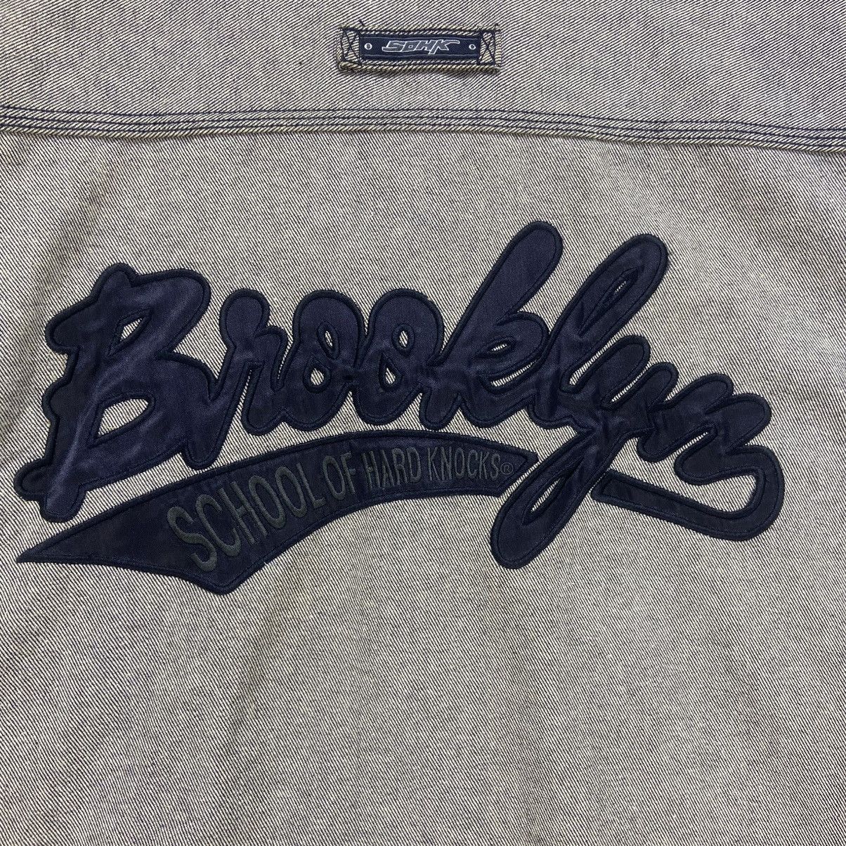 Rap Tees × Vintage Vtg Brooklyn School of Hard Knocks Big Logo Denim Trucker Size US XXL / EU 58 / 5 - 13 Thumbnail