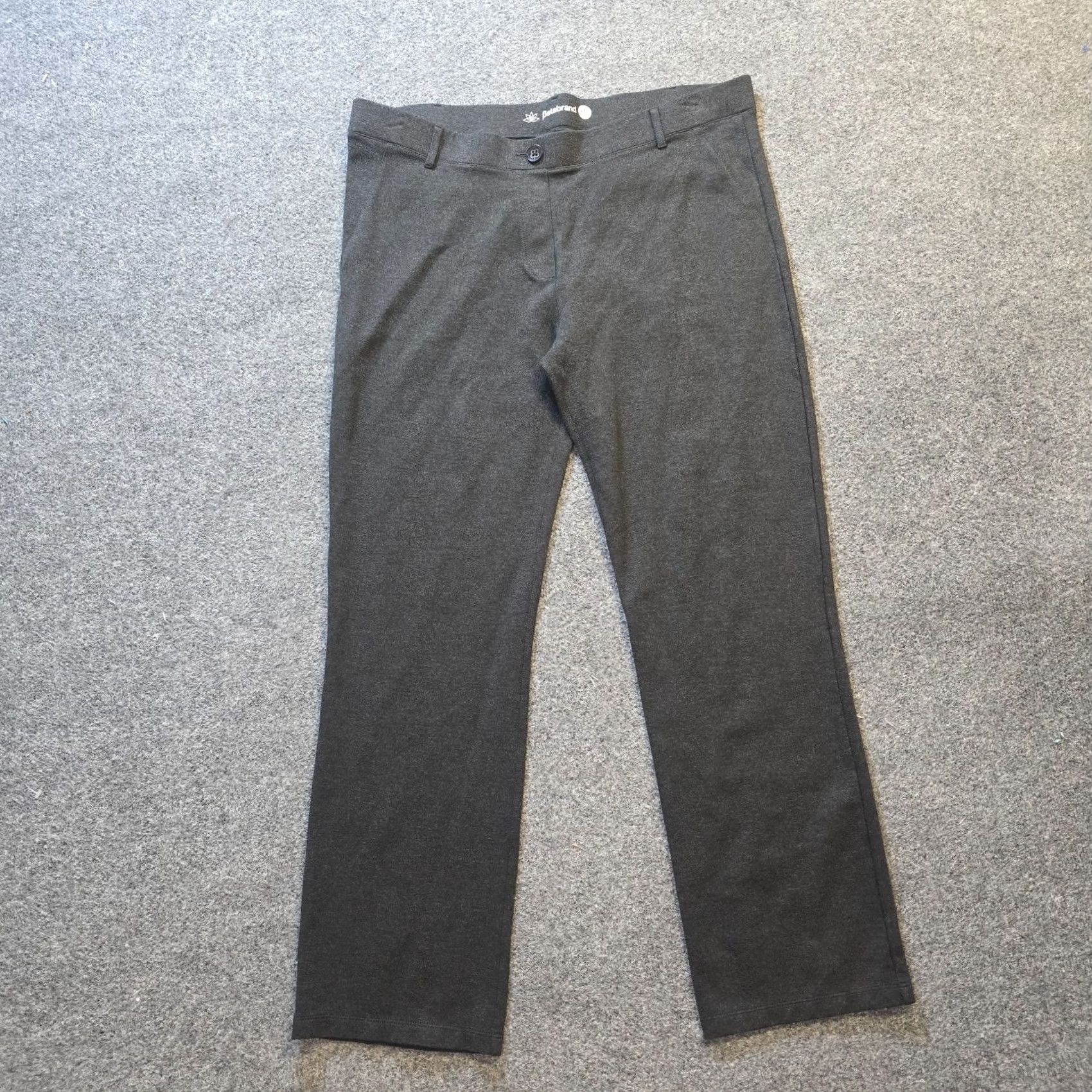 Vintage Betabrand Pants Womens 2XL Petite Gray Stretch Straight Mid Rise Casual Capsule Pants Size 25" / US 0 / IT 36 - 2 Thumbnail