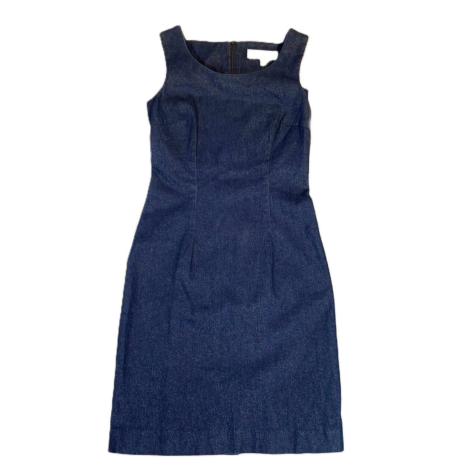 MAGGY LONDON Maggy London Denim Above the Knee Dress Woman Size 4 Sparkle Size S / US 4 / IT 40 - 1 Thumbnail
