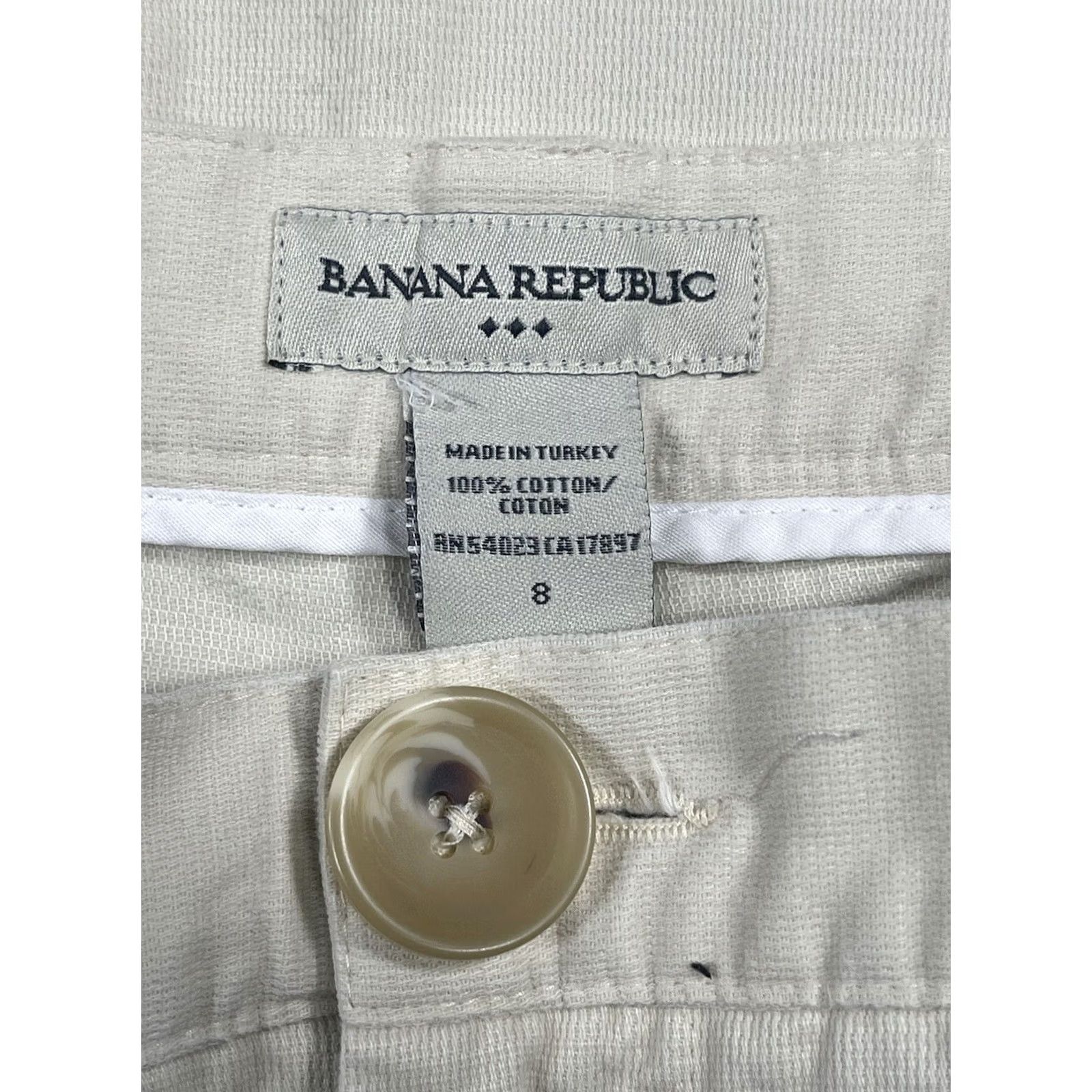 Banana Republic Banana Republic Boot Cut Leg Flat Front Beige Causal Pants Women's 8 Cotton Size 30" / US 8 / IT 44 - 7 Thumbnail